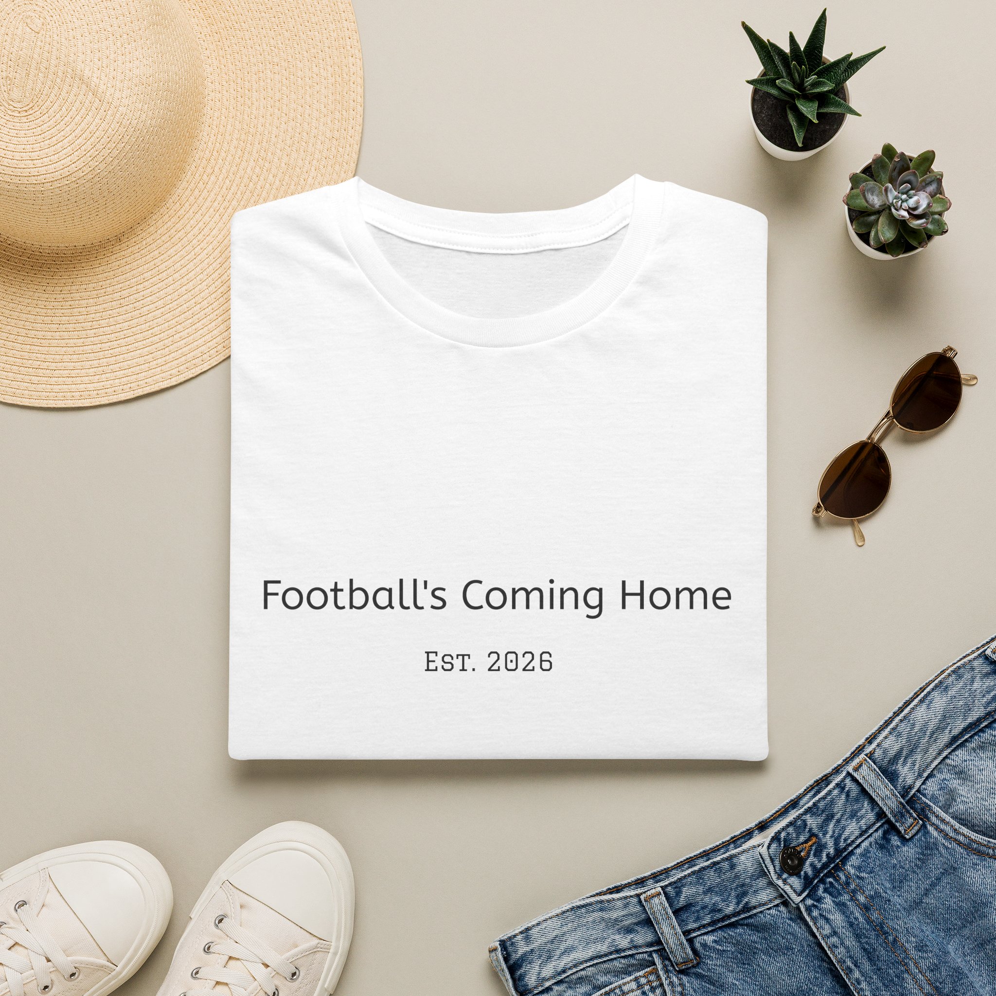 Football's Coming Home T-Shirt — Est. 2026 Vintage Soccer Fan Tee Various Colours