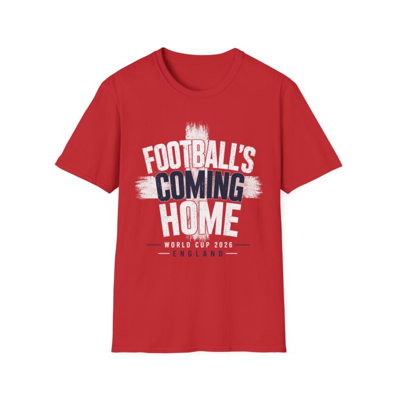 Football's Coming Home T-Shirt | England World Cup 2026 Shirt | England Football Fan Tee | St George's Cross Graphic Shirt | England Supporters Gift