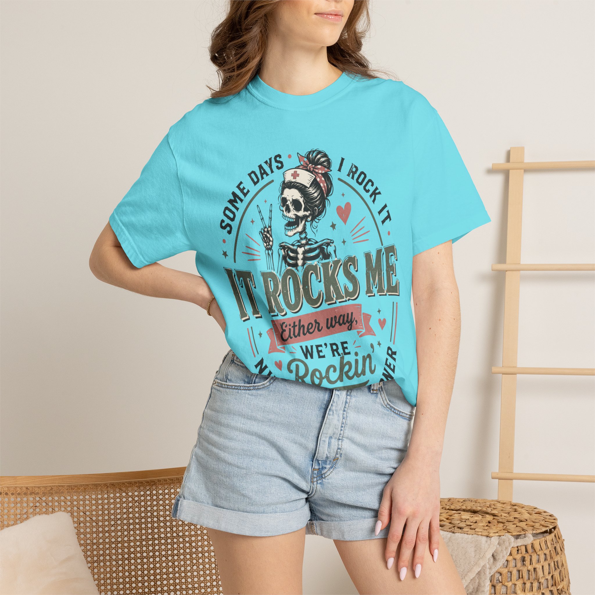 Some Days I Rock It Nurse Practitioner Shirt, Funny NP T-Shirt, Nurse Practitioner Gift, Skeleton Nurse Tee, Healthcare Worker Graphic Shirt - Image 45