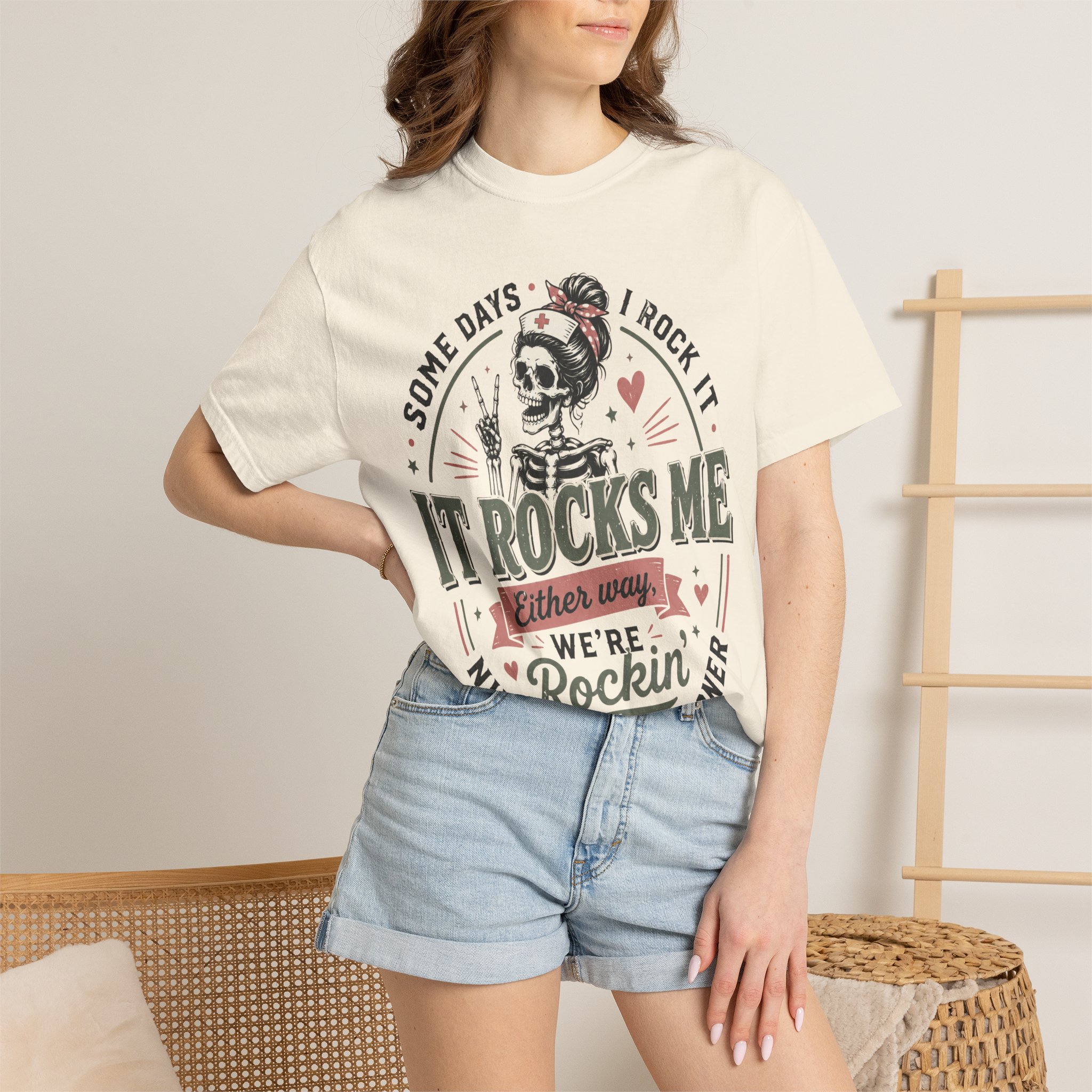 Some Days I Rock It Nurse Practitioner Shirt, Funny NP T-Shirt, Nurse Practitioner Gift, Skeleton Nurse Tee, Healthcare Worker Graphic Shirt - Image 9