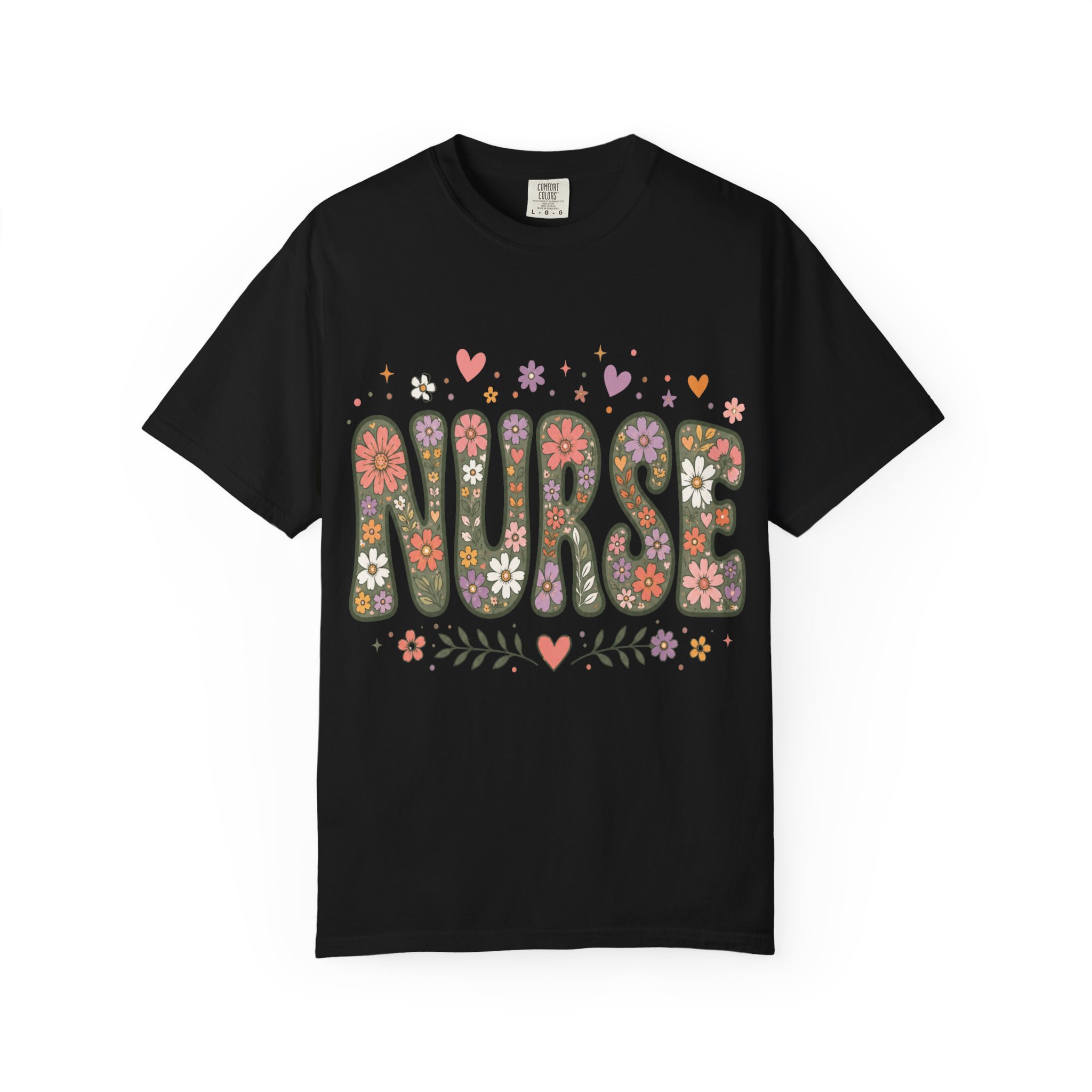 Floral Nurse T-Shirt - Nurse Graduation Gift and RN Appreciation Tee - Image 12