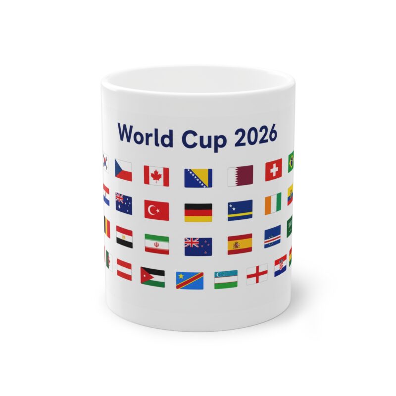 World Cup 2026 Team Flags Mug – International Soccer Tournament Coffee Cup