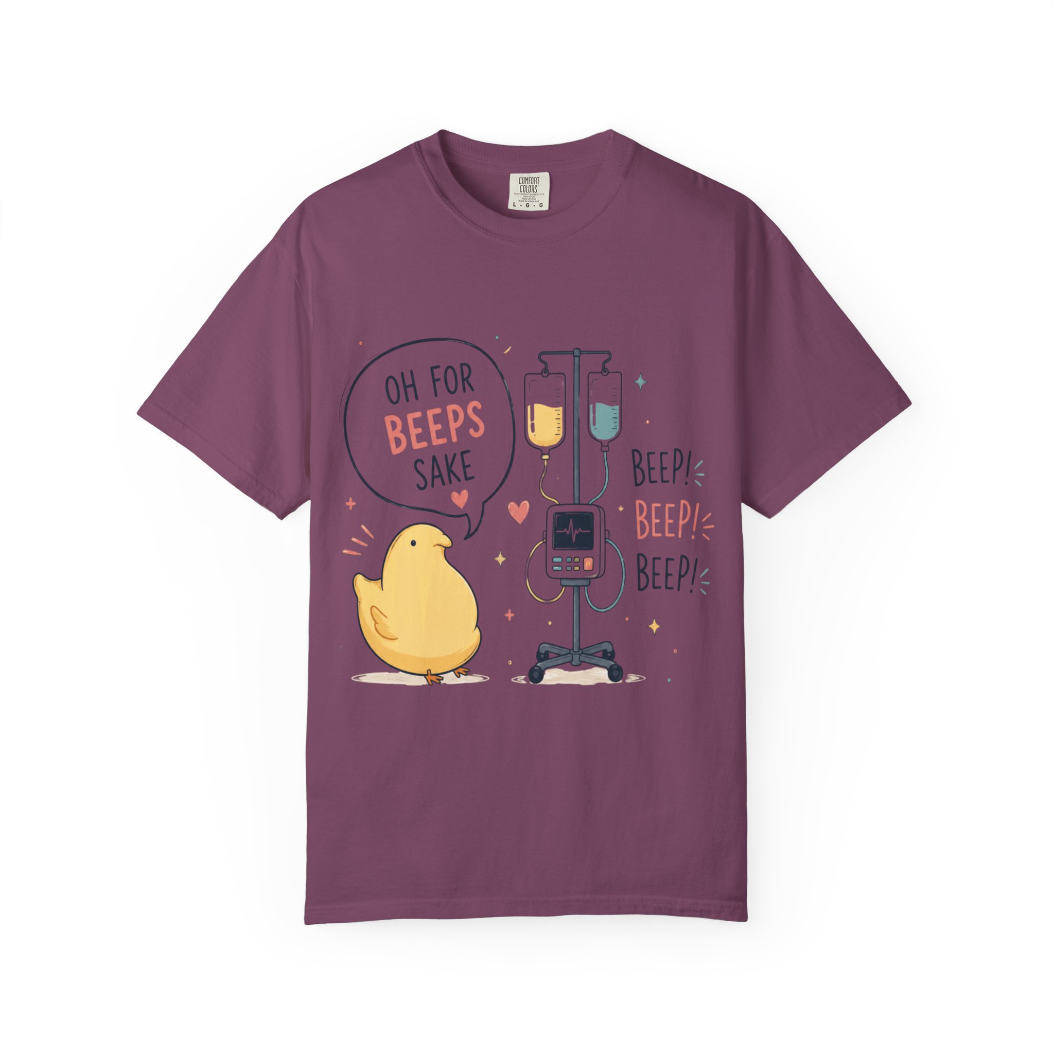 Oh for Beeps Sake: Cute Cartoon Chick with Medical Equipment Pun, Whimsical Healthcare Humor Illustration - Image 16