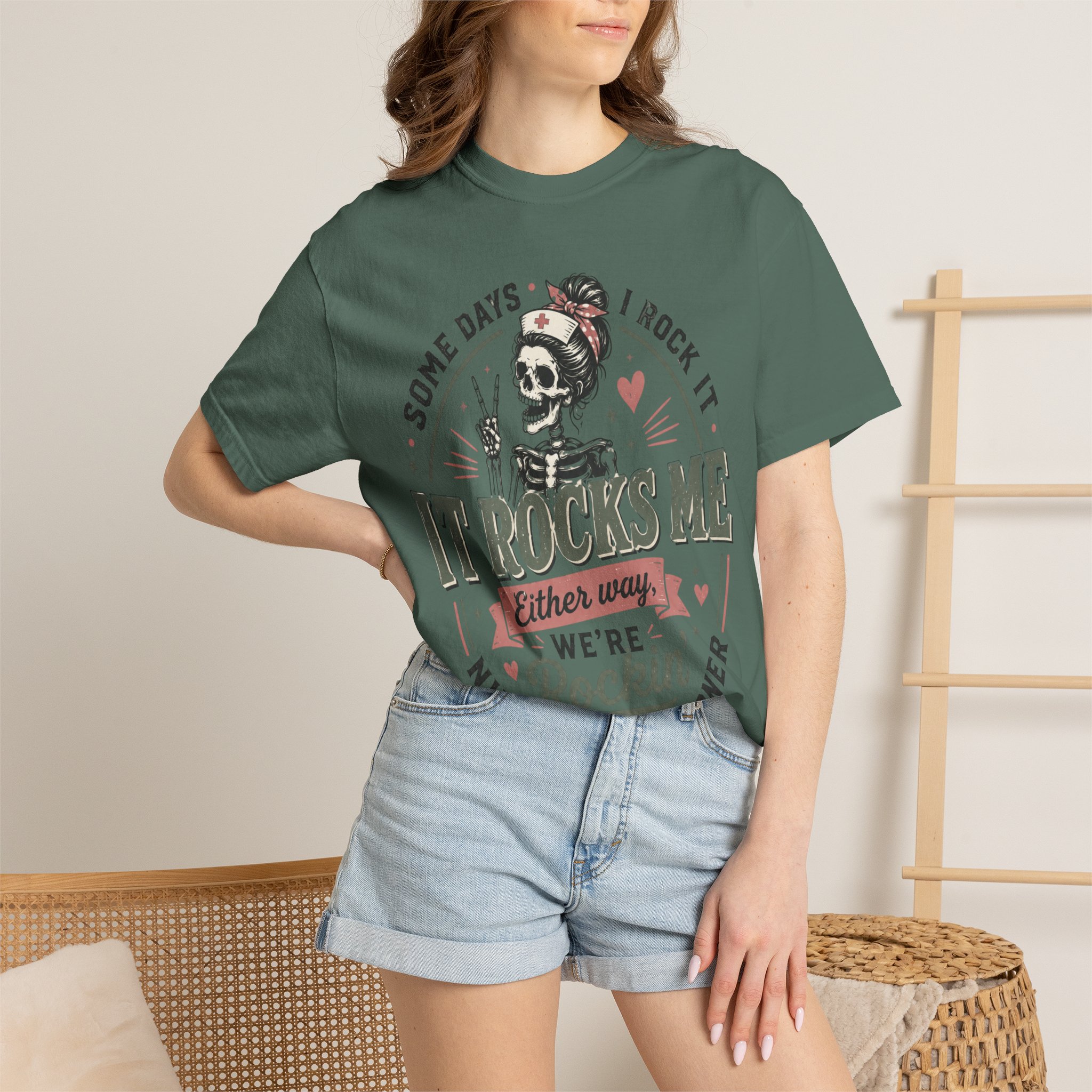 Some Days I Rock It Nurse Practitioner Shirt, Funny NP T-Shirt, Nurse Practitioner Gift, Skeleton Nurse Tee, Healthcare Worker Graphic Shirt - Image 17