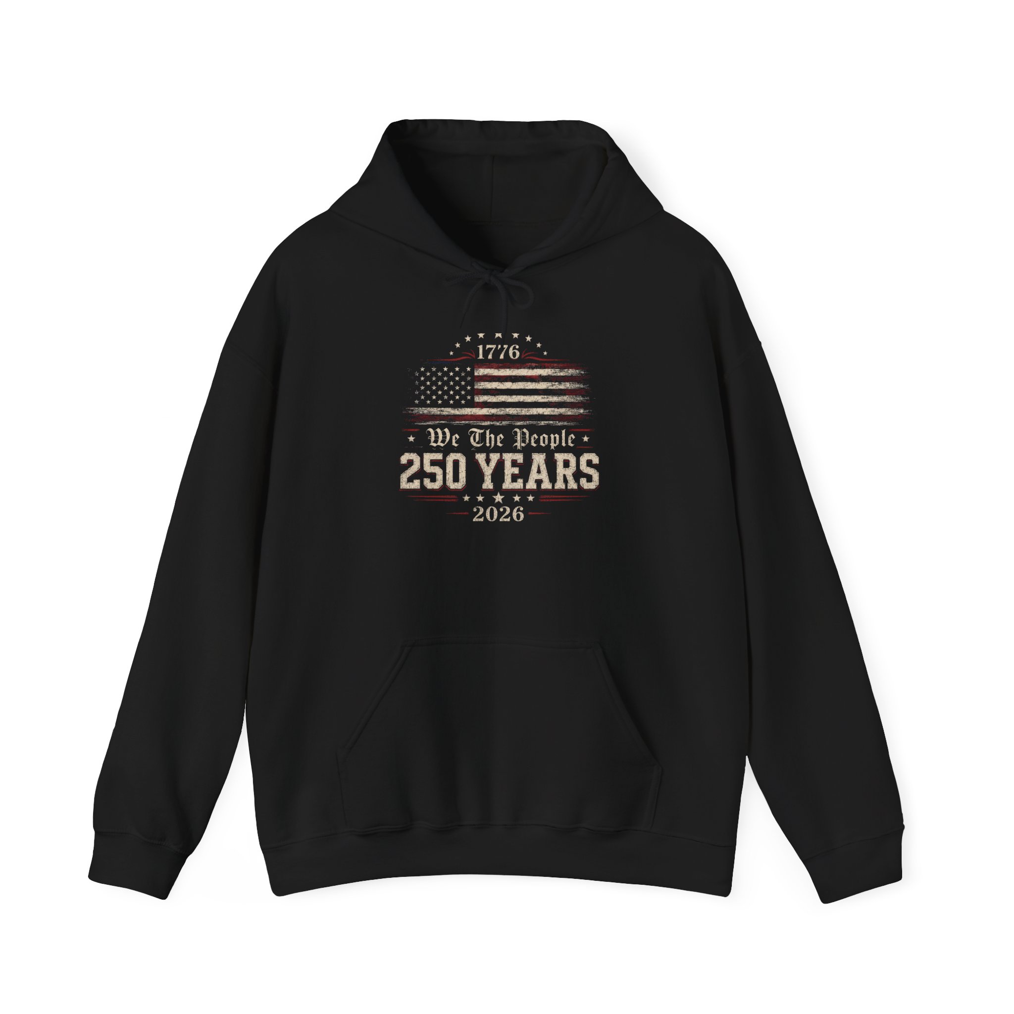 250 Years American Flag Hoodie – Vintage Independence Day Patriotic Sweatshirt