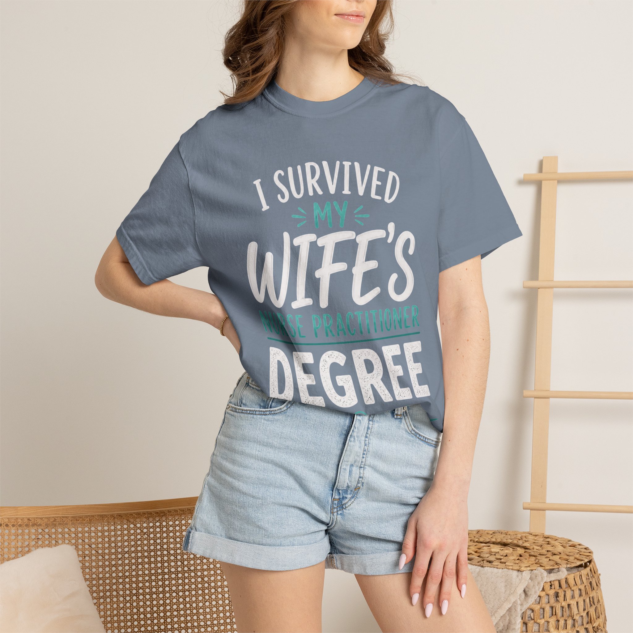 I Survived My Wife's Nurse Practitioner Degree T-shirt | Graduation Nurse Practitioner - Image 14