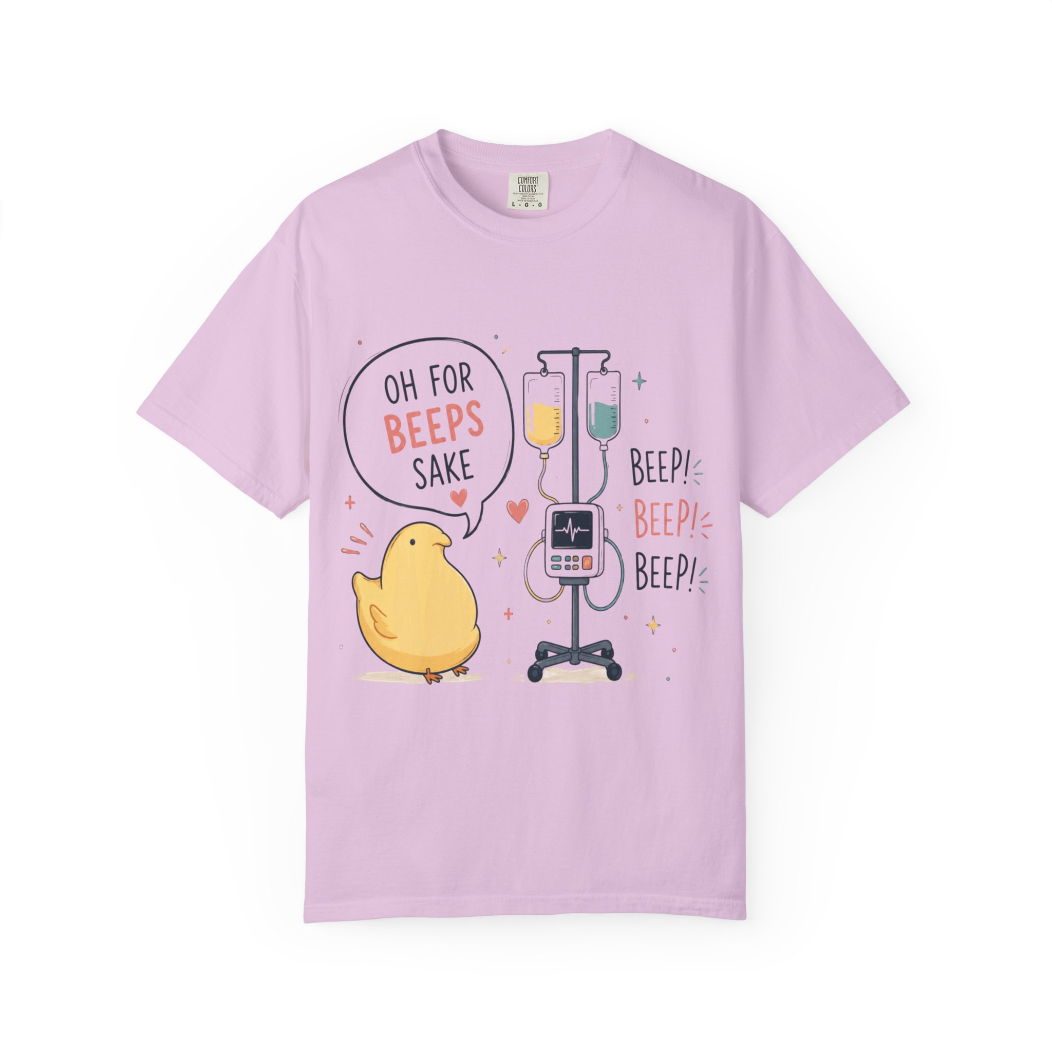 Oh for Beeps Sake: Cute Cartoon Chick with Medical Equipment Pun, Whimsical Healthcare Humor Illustration - Image 14