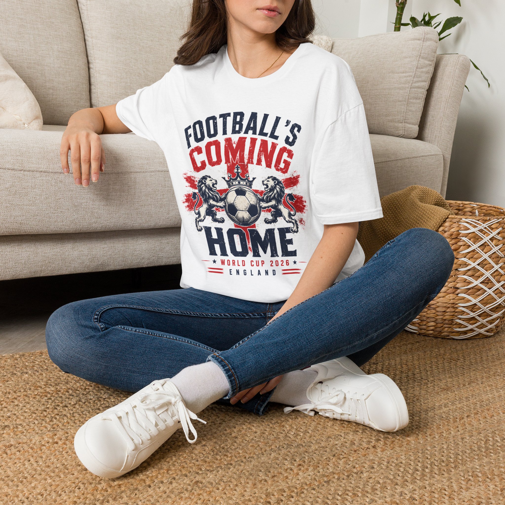 Football's Coming Home T-Shirt — England Soccer Fan Tee - Image 4