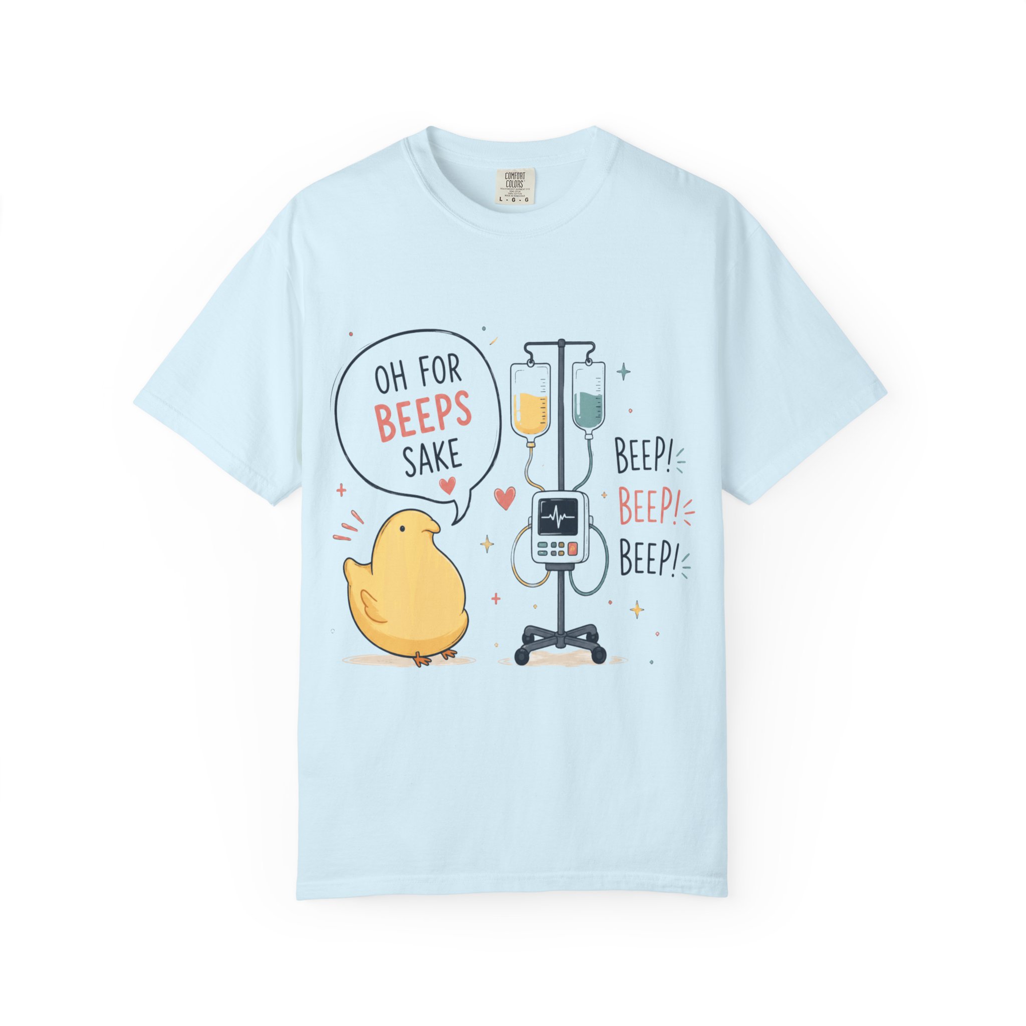 Oh for Beeps Sake: Cute Cartoon Chick with Medical Equipment Pun, Whimsical Healthcare Humor Illustration - Image 10