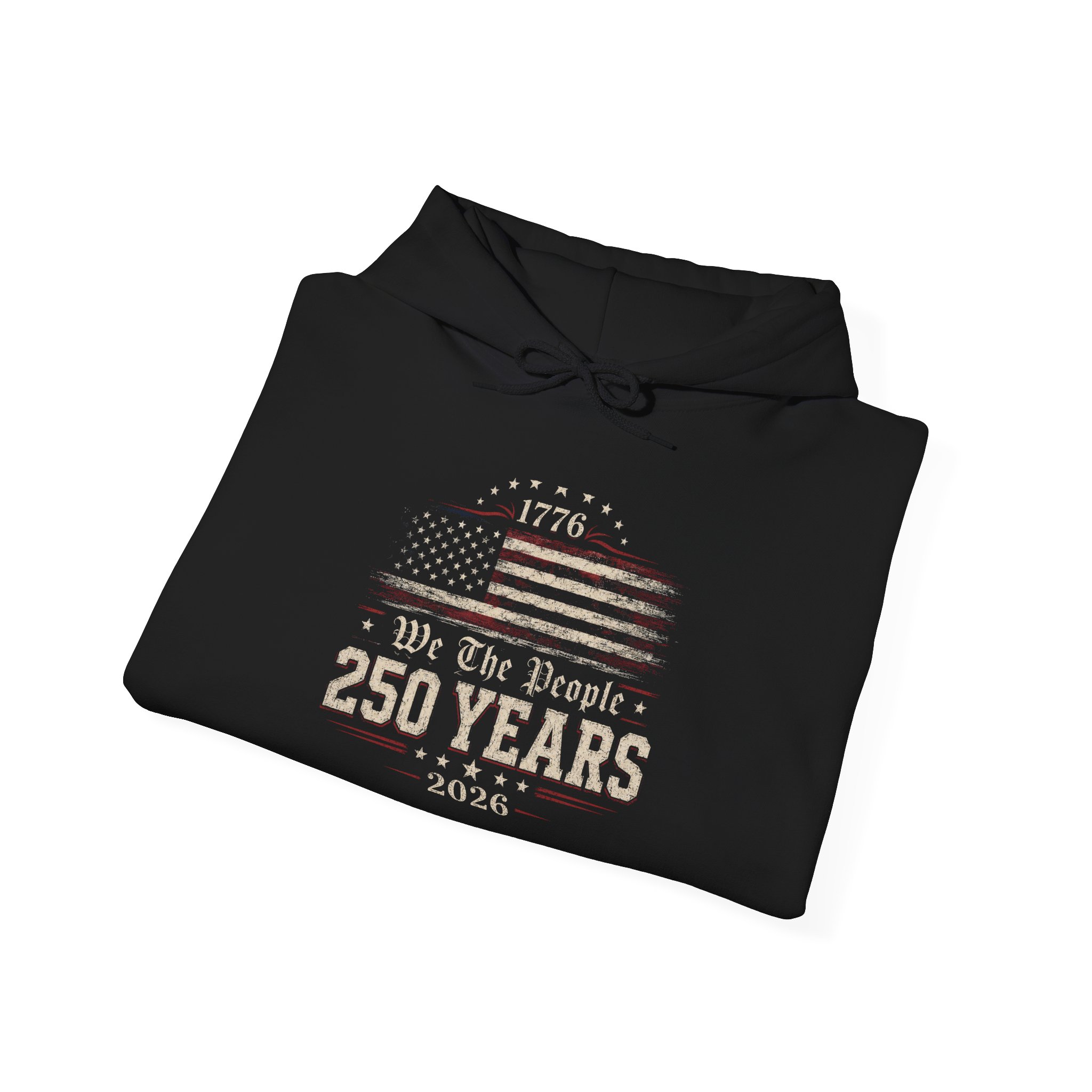 250 Years American Flag Hoodie – Vintage Independence Day Patriotic Sweatshirt - Image 9