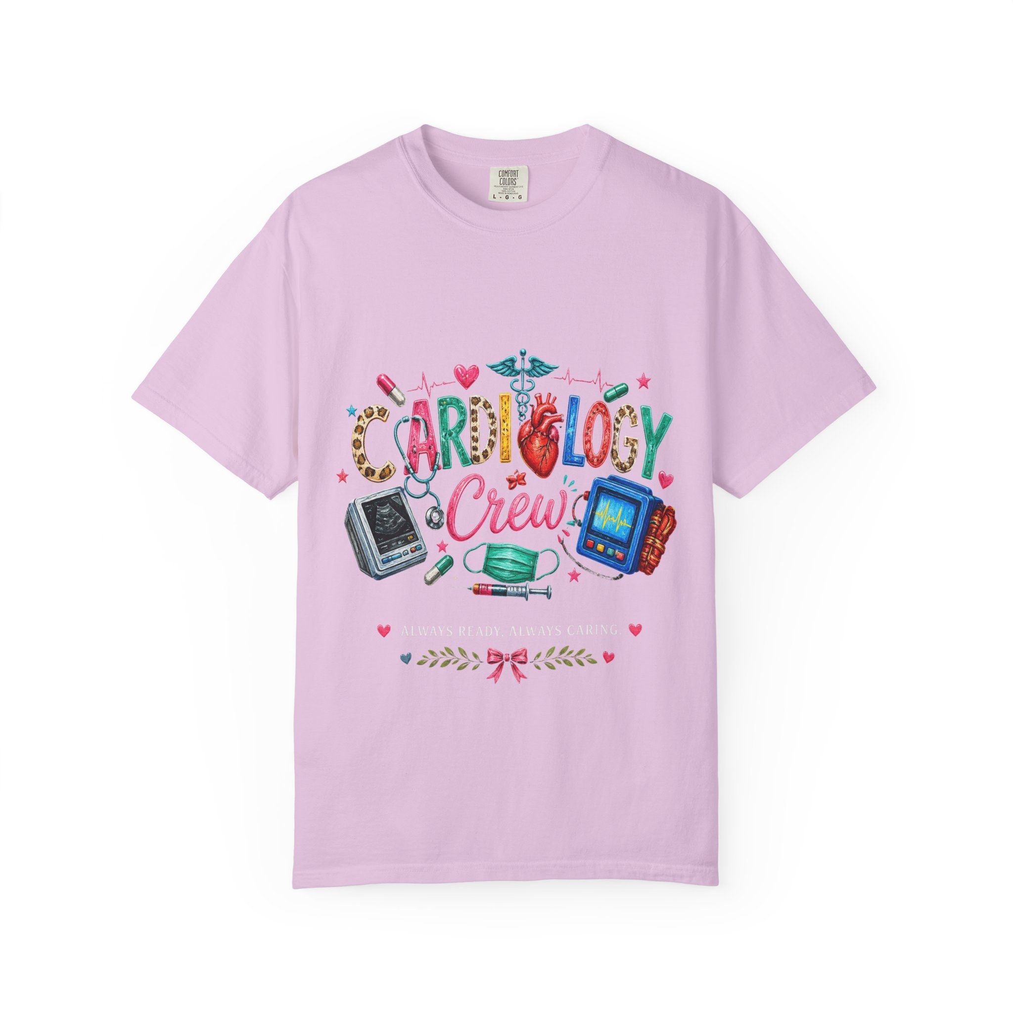Cardiology Crew Medical Professional Illustration T-shirt | Doctor Nurse Heartbeat Tee - Image 15