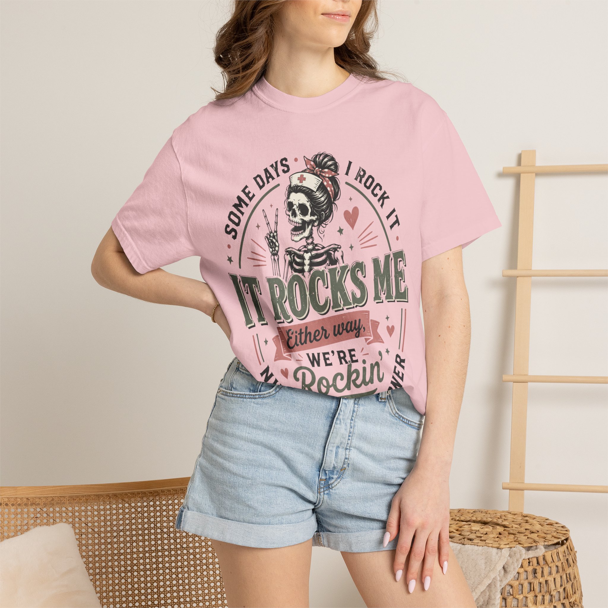 Some Days I Rock It Nurse Practitioner Shirt, Funny NP T-Shirt, Nurse Practitioner Gift, Skeleton Nurse Tee, Healthcare Worker Graphic Shirt - Image 37
