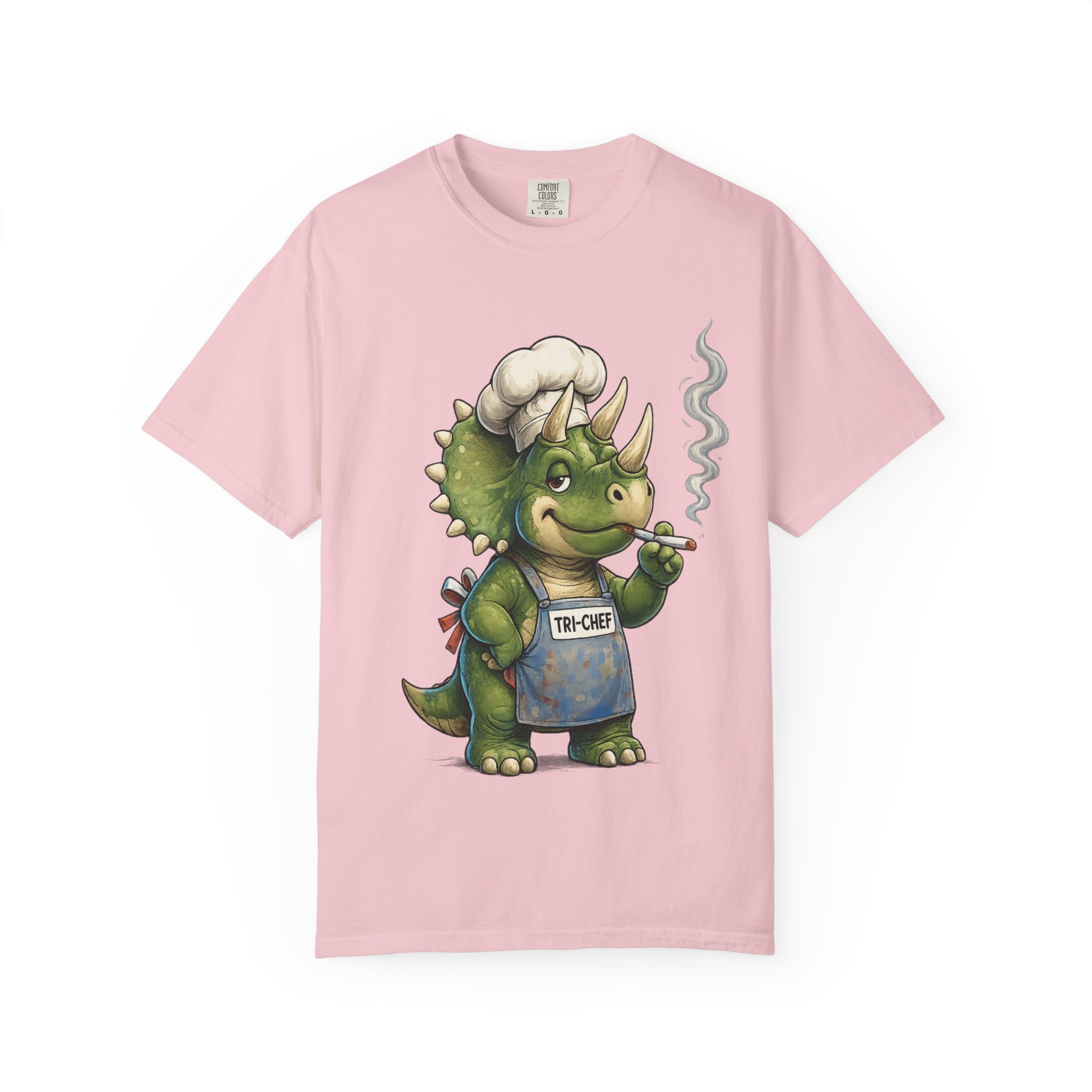 Tri Chef Shirt, Triceratops Chef Tee, Funny Dinosaur Chef Shirt, Funny Triceratops Comfort Colors 1717 T-Shirt - Image 19