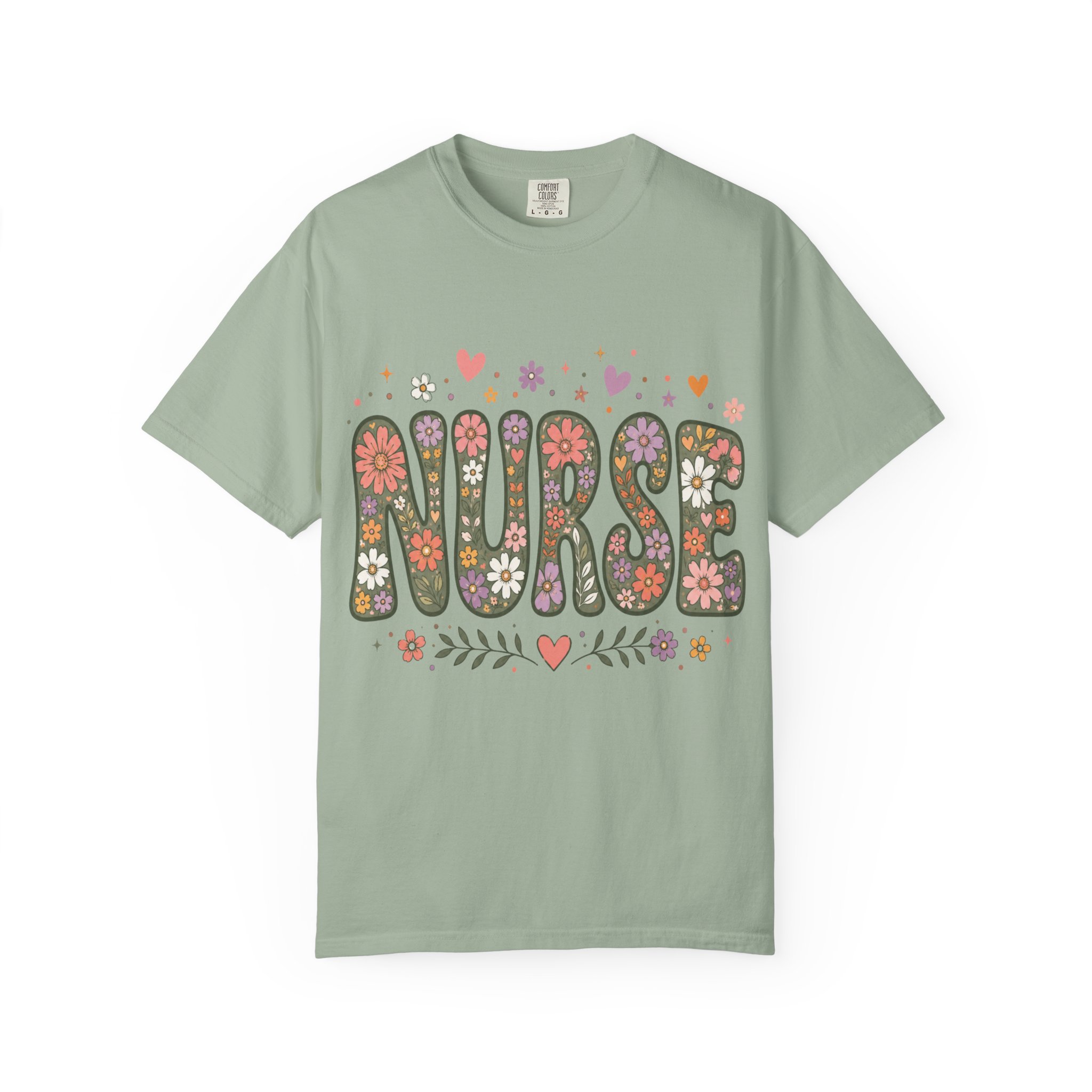 Floral Nurse T-Shirt - Nurse Graduation Gift and RN Appreciation Tee - Image 7