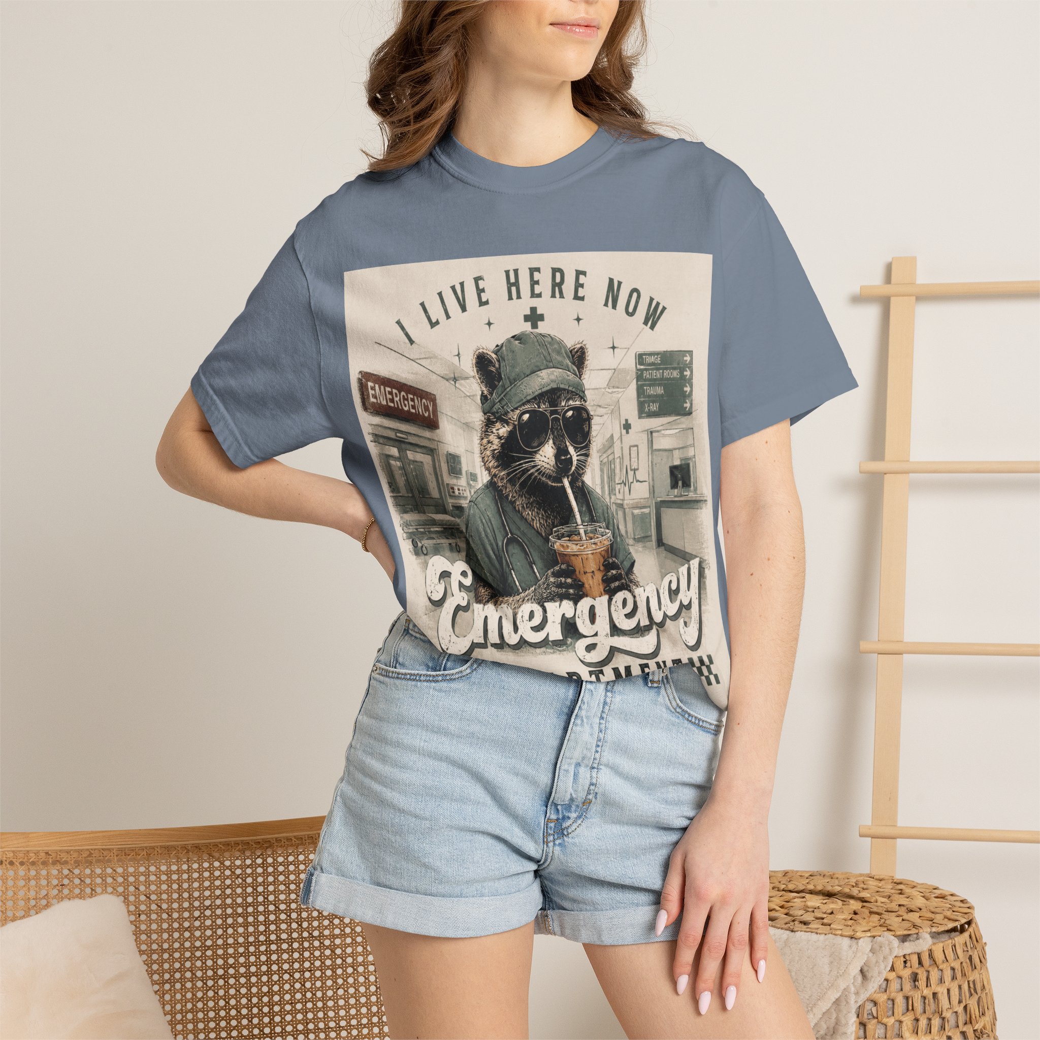 I Live Here Now: Emergency Department Raccoon Illustration, Vintage Mid-Century Medical Humor Art - Image 13