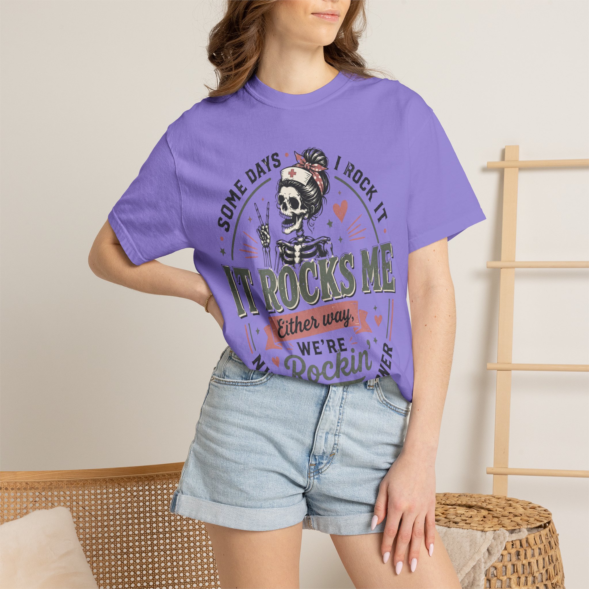 Some Days I Rock It Nurse Practitioner Shirt, Funny NP T-Shirt, Nurse Practitioner Gift, Skeleton Nurse Tee, Healthcare Worker Graphic Shirt - Image 29