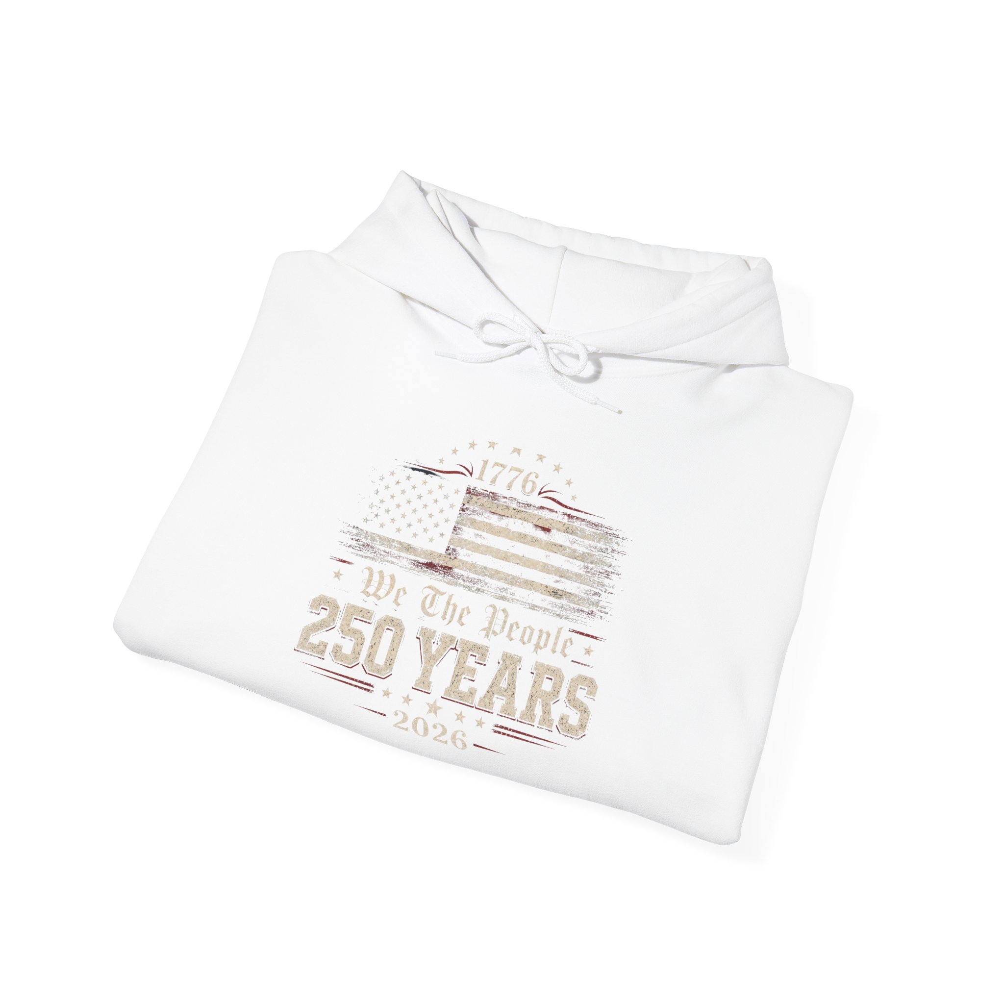 250 Years American Flag Hoodie – Vintage Independence Day Patriotic Sweatshirt - Image 5