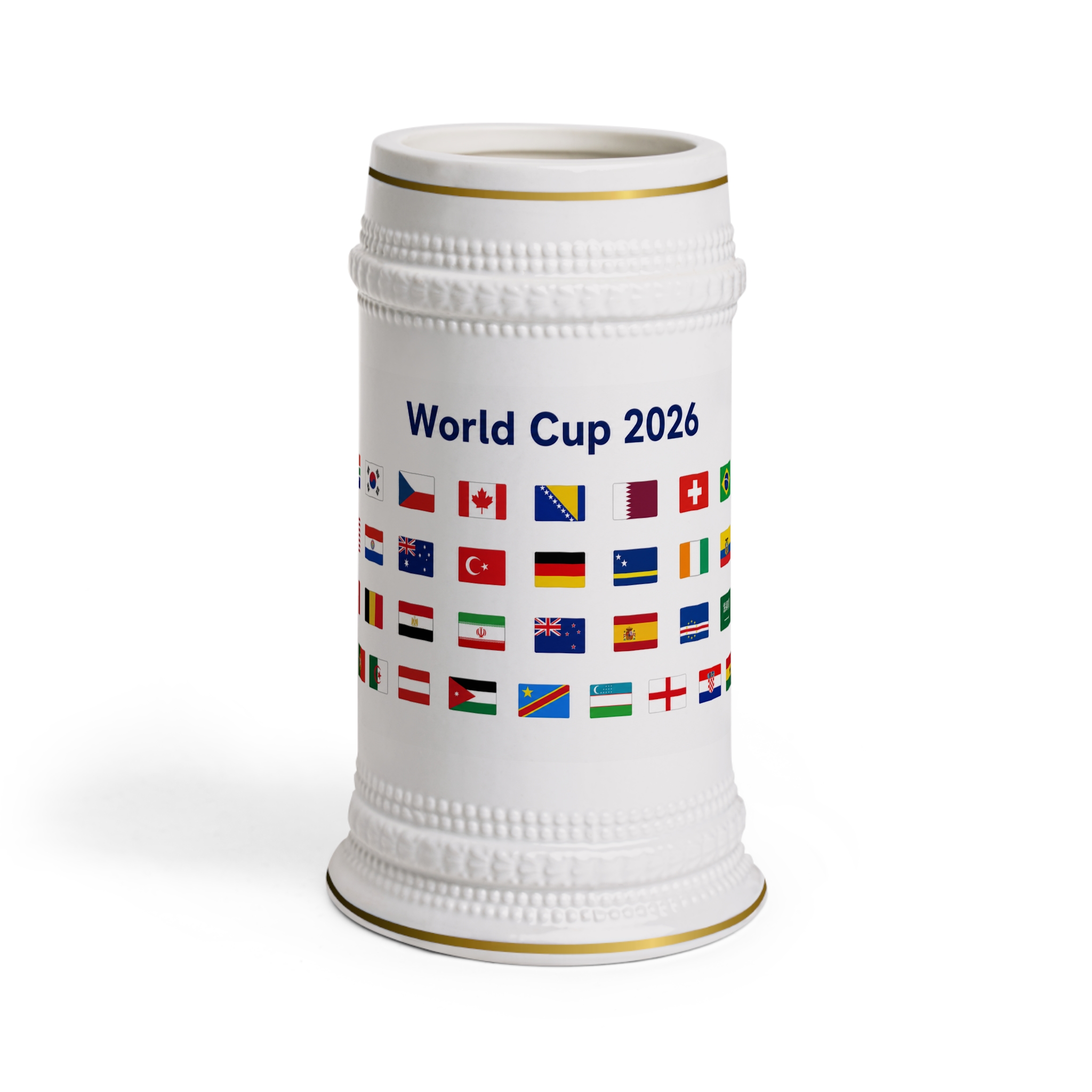 World Cup 2026 Beer Stein Mug – International Flags Soccer Teams Fan Gift