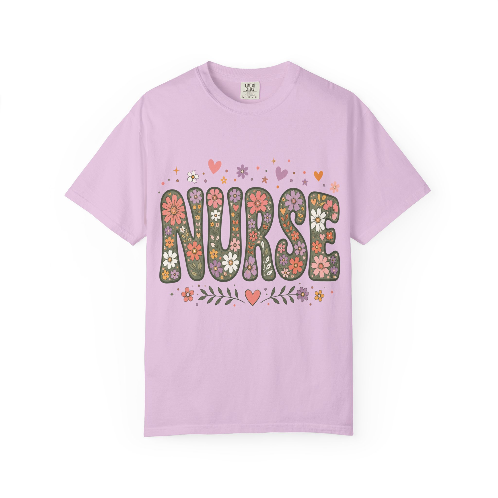 Floral Nurse T-Shirt - Nurse Graduation Gift and RN Appreciation Tee - Image 14