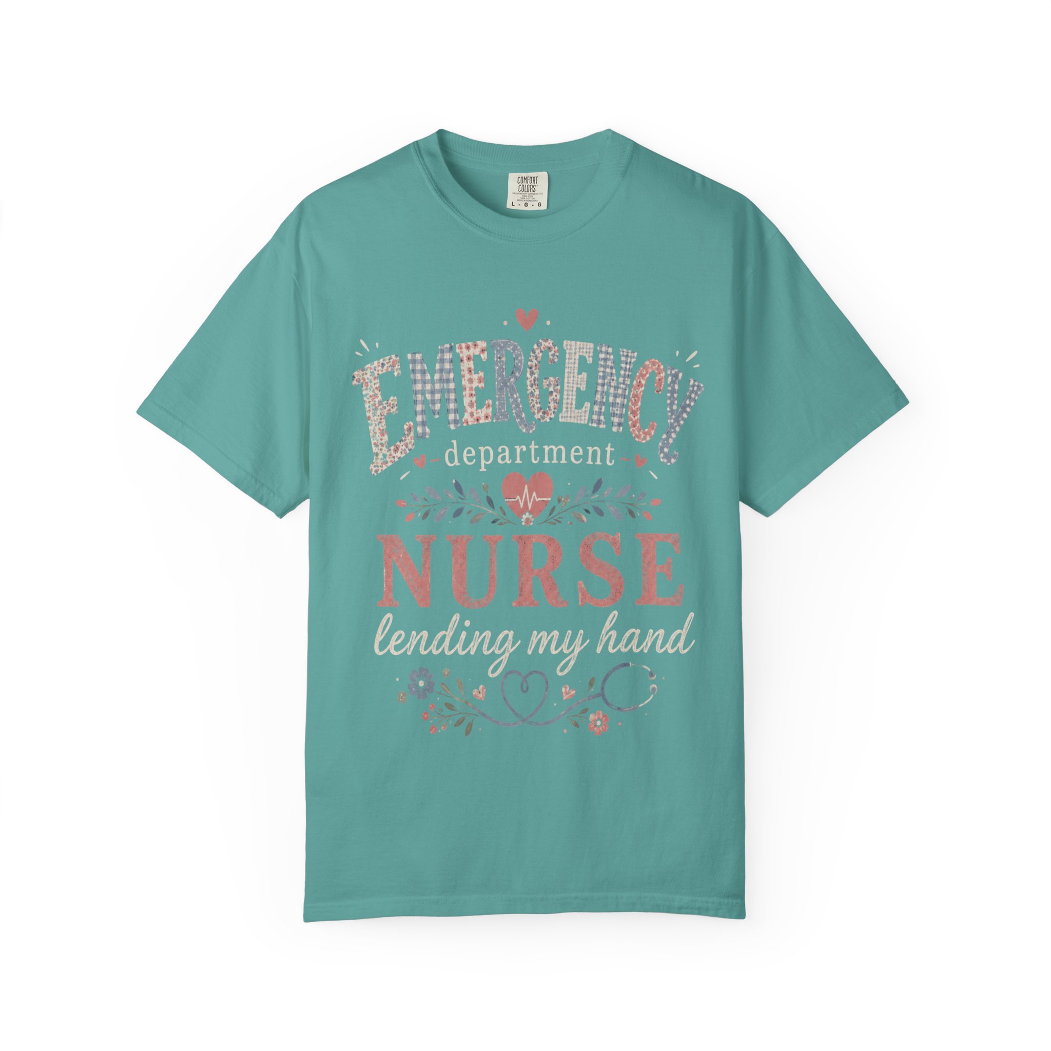 Emergency Department Nurse Shirt - Botanical Floral ER Comfort Colors Graphic Tee - Image 8