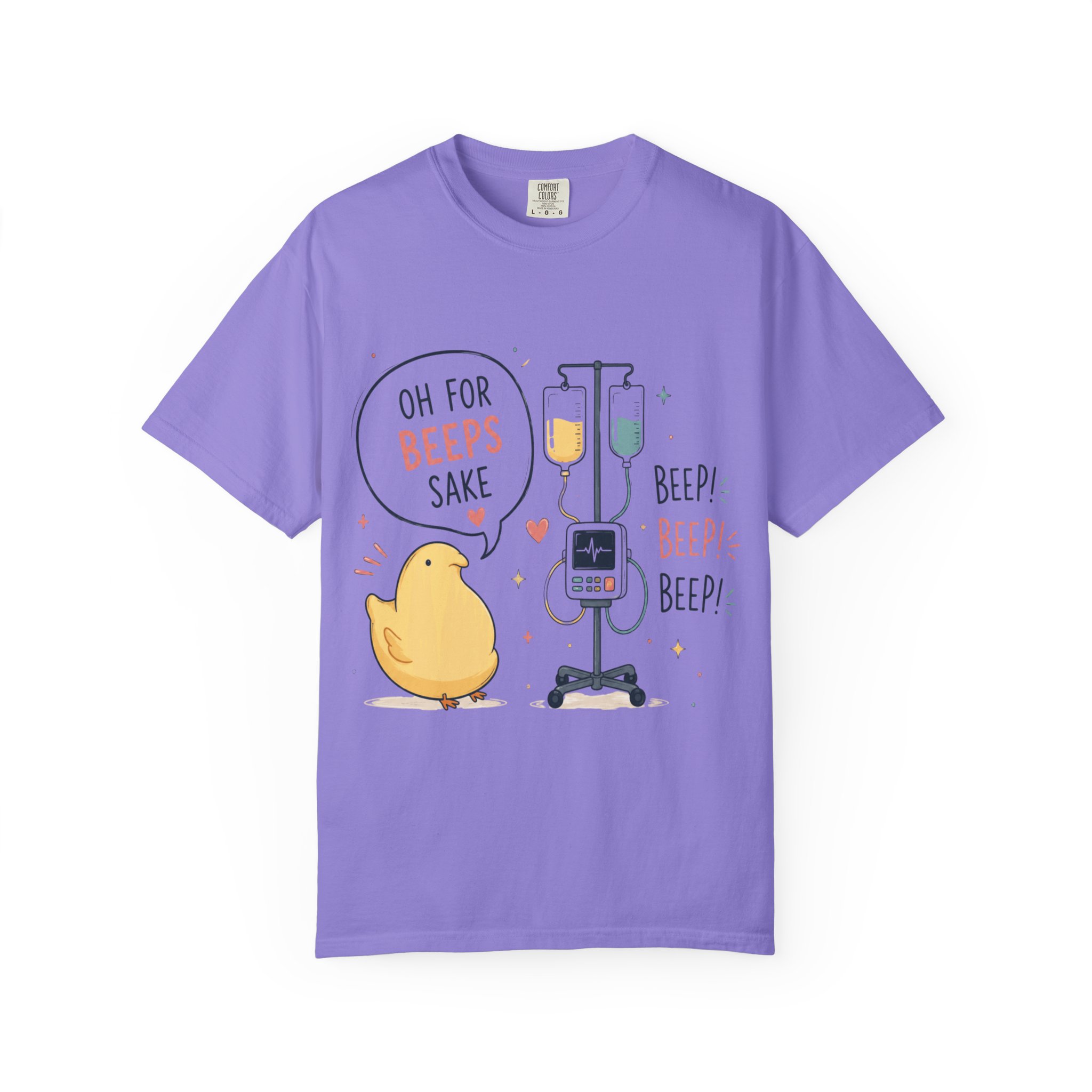 Oh for Beeps Sake: Cute Cartoon Chick with Medical Equipment Pun, Whimsical Healthcare Humor Illustration - Image 13
