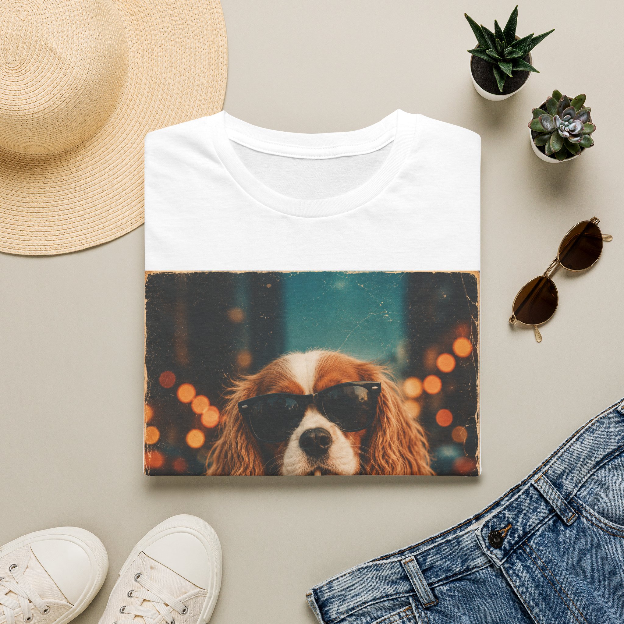 King Charles Spaniel Shirt | Cute Pup Sipping a Straw Graphic Tee