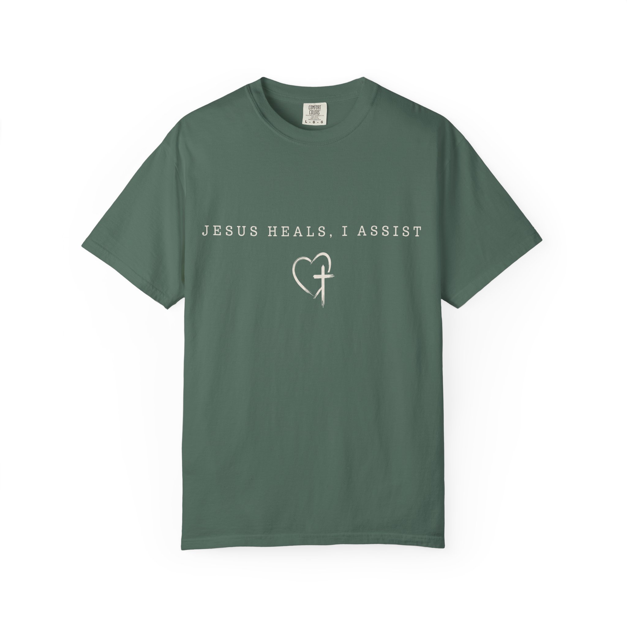 Jesus Heals, I Assist: Christian Faith-Based Healing Design Tee - Image 7