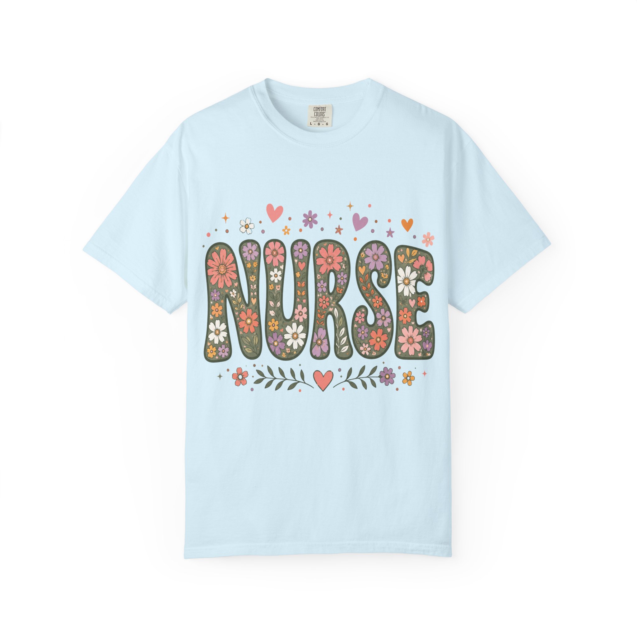 Floral Nurse T-Shirt - Nurse Graduation Gift and RN Appreciation Tee - Image 9
