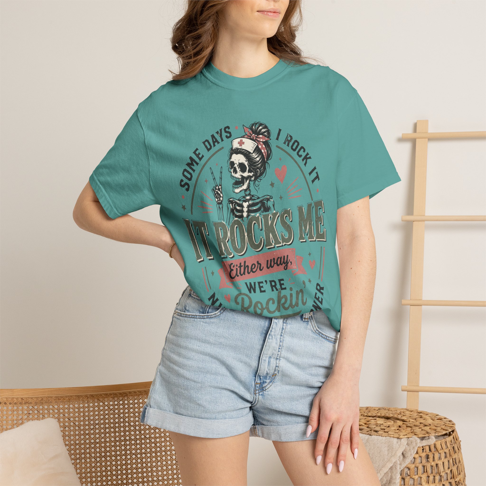 Some Days I Rock It Nurse Practitioner Shirt, Funny NP T-Shirt, Nurse Practitioner Gift, Skeleton Nurse Tee, Healthcare Worker Graphic Shirt - Image 21
