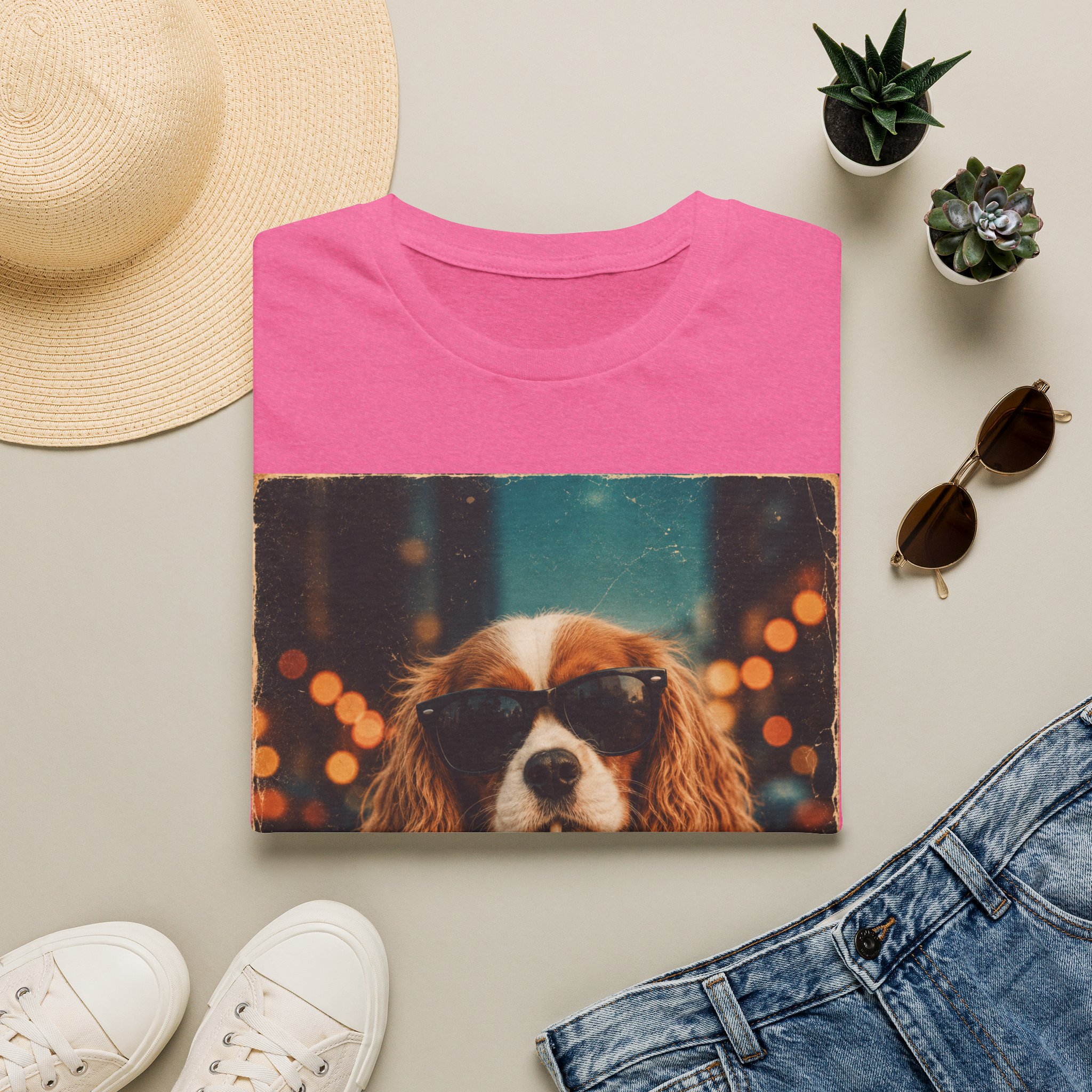 King Charles Spaniel Shirt | Cute Pup Sipping a Straw Graphic Tee - Image 33