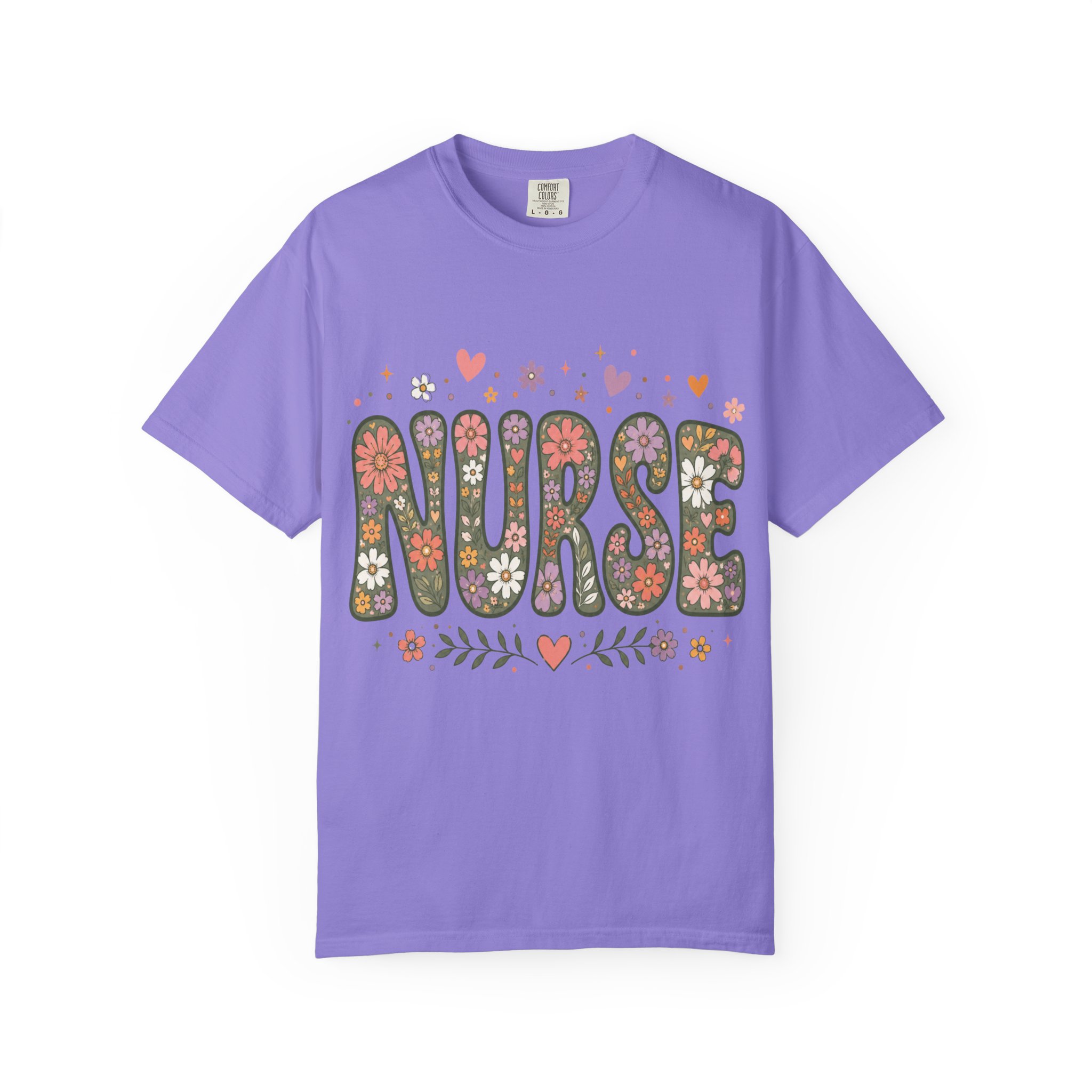 Floral Nurse T-Shirt - Nurse Graduation Gift and RN Appreciation Tee - Image 13