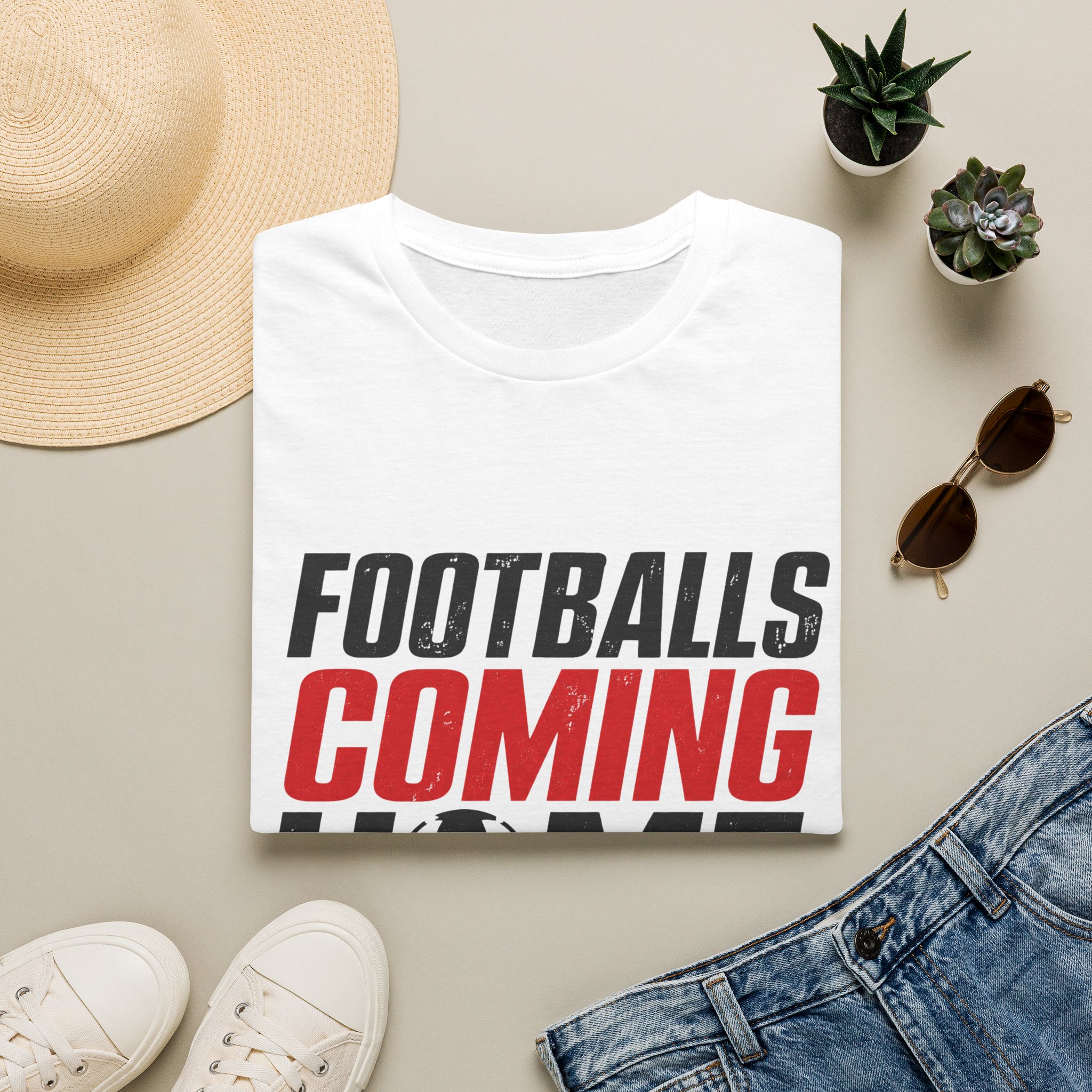 Football's Coming Home T-Shirt | Retro Soccer Fan Tee