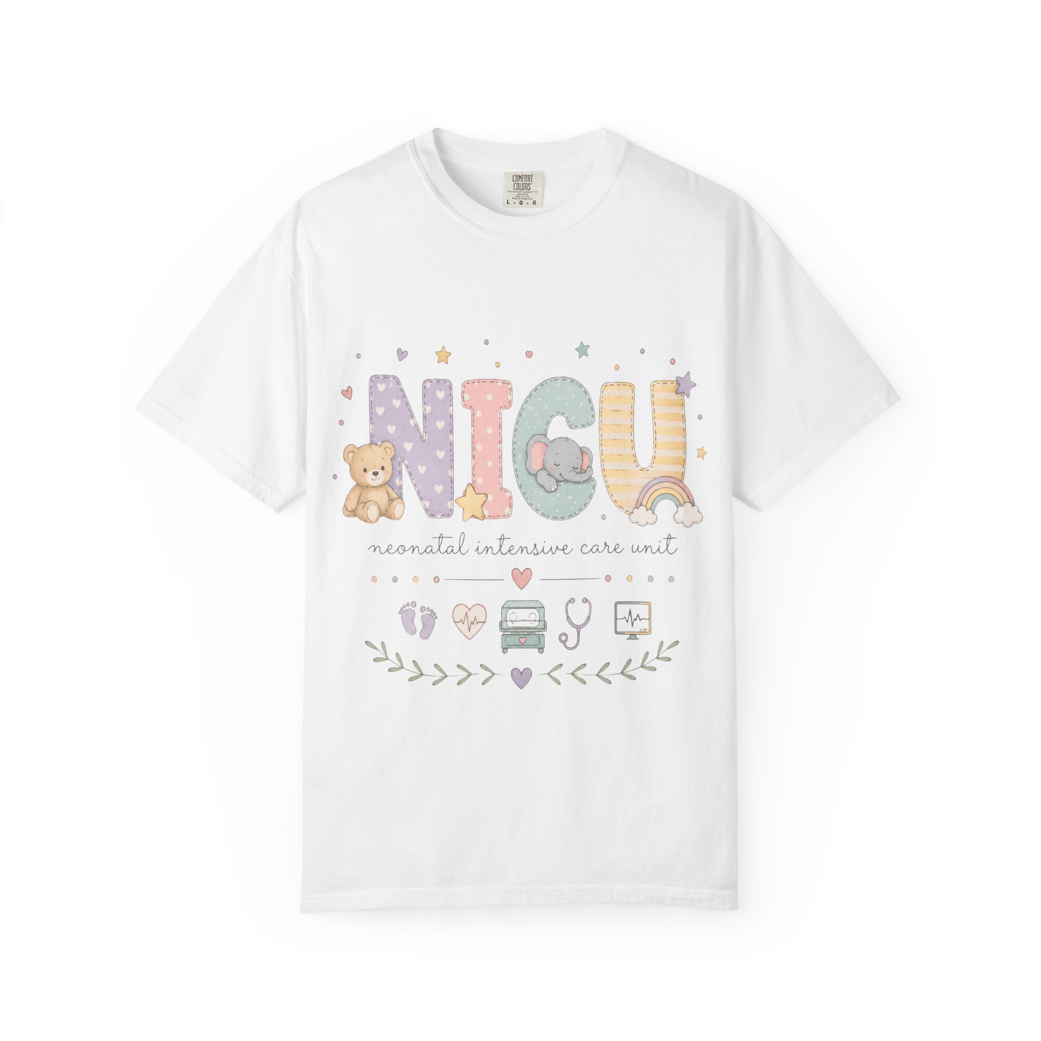 NICU Nurse Shirt - Neonatal Intensive Care Unit Comfort Colors Graphic Tee - Image 2