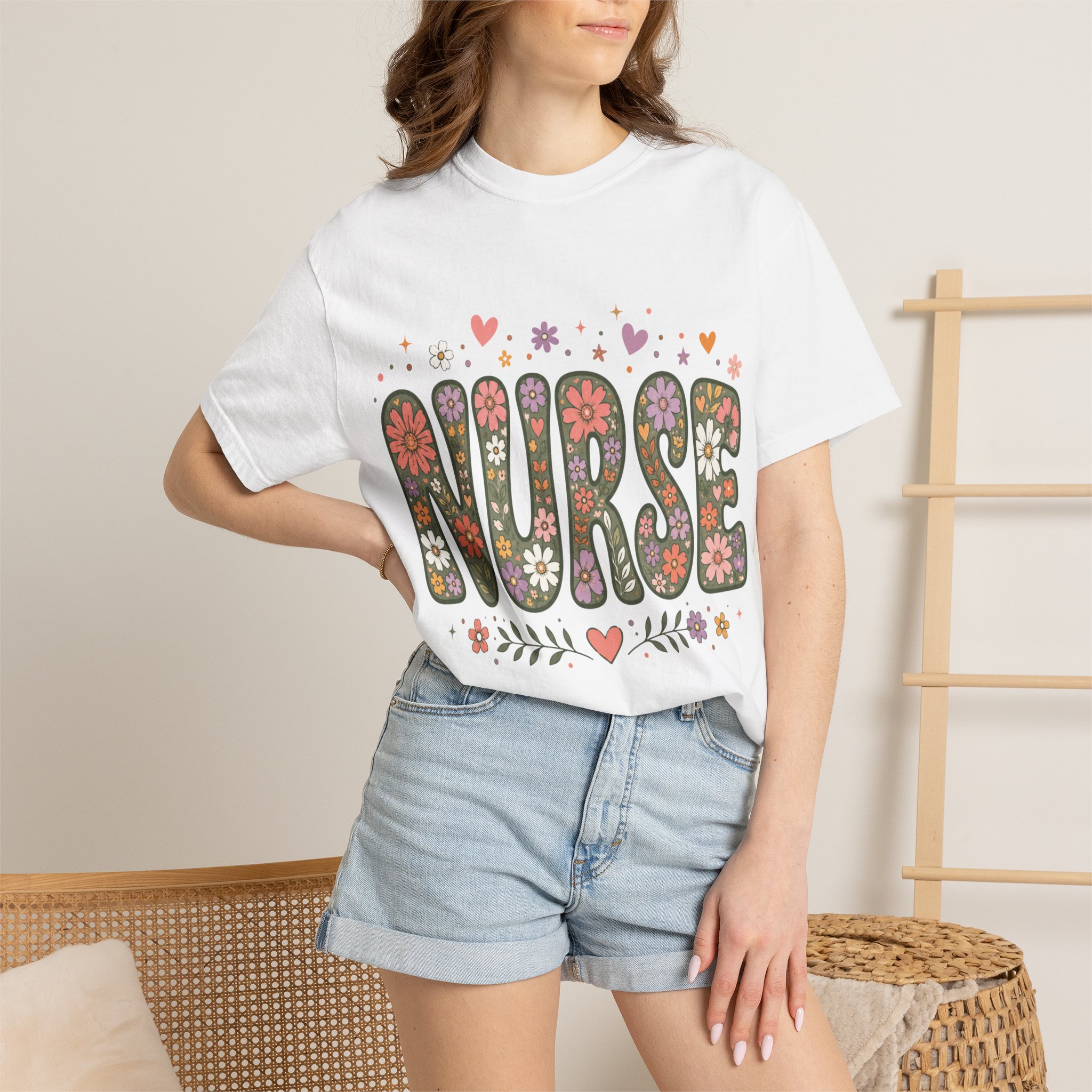Floral Nurse T-Shirt - Nurse Graduation Gift and RN Appreciation Tee - Image 5