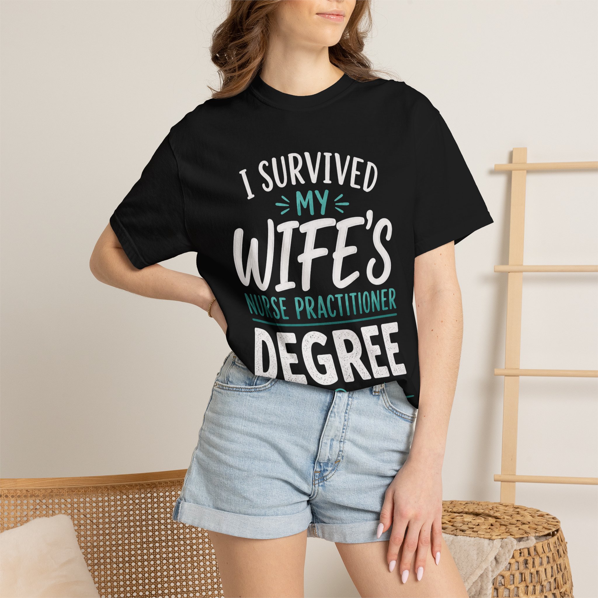 I Survived My Wife's Nurse Practitioner Degree T-shirt | Graduation Nurse Practitioner - Image 22