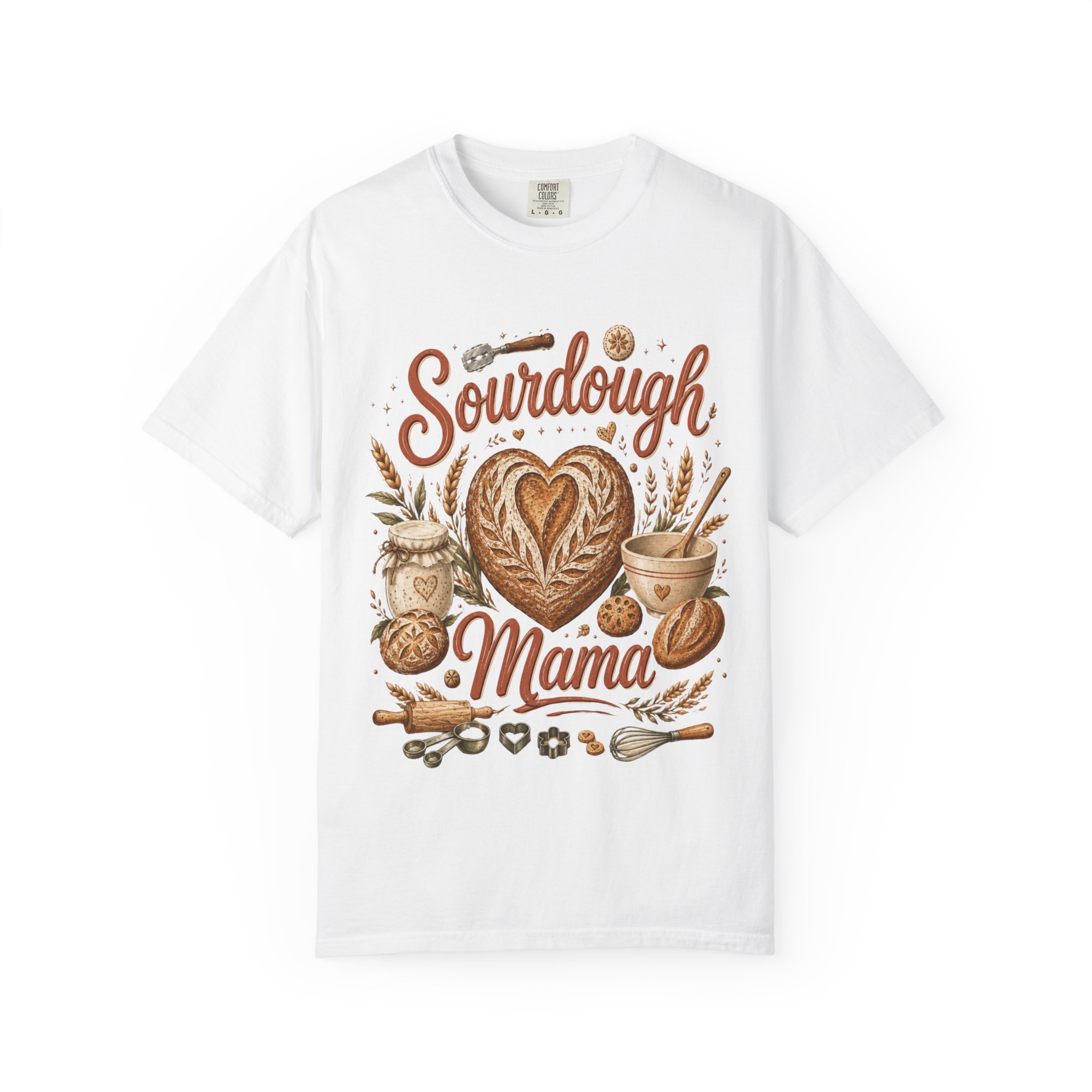 Sourdough Mama Shirt, Sourdough Gift, Bread Baker Gift, Baking Mom Shirt, Artisan Bread Lover, Cottagecore Baker Tee - Image 2