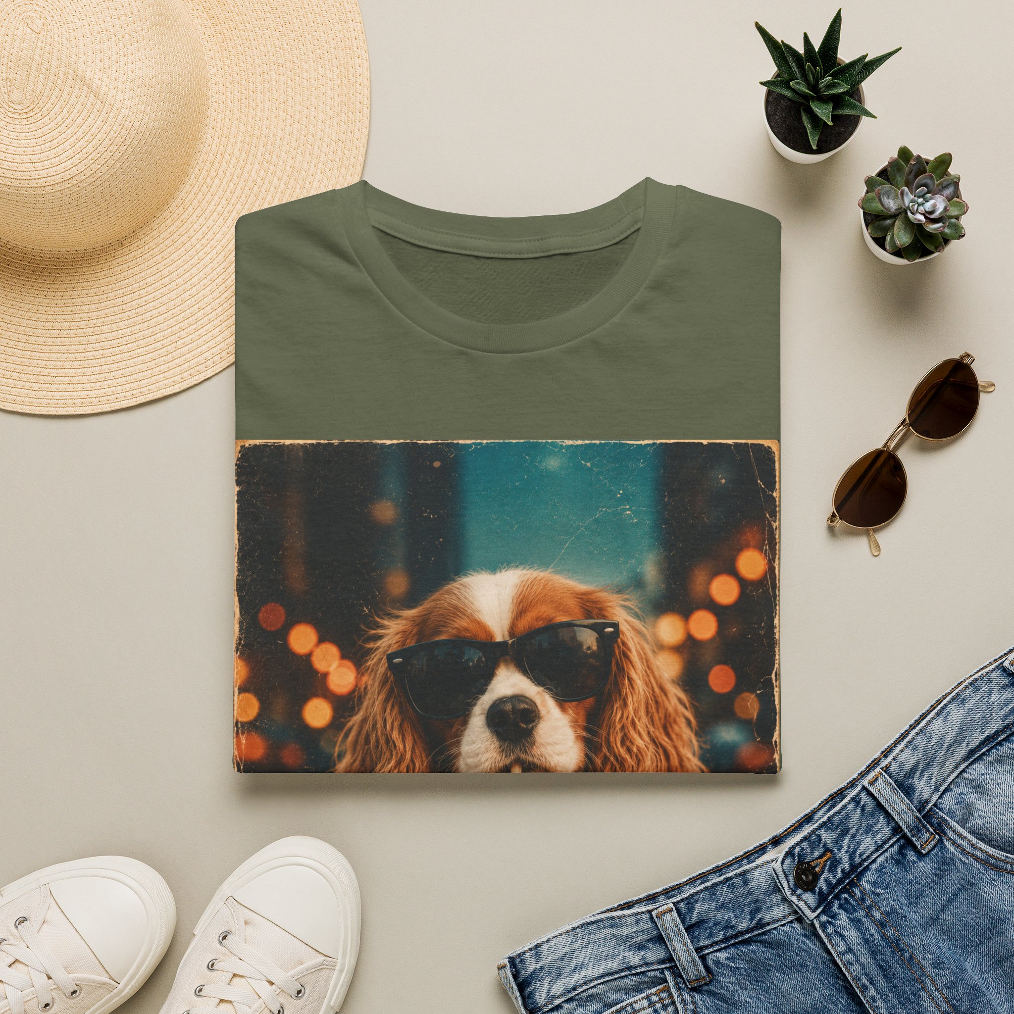 King Charles Spaniel Shirt | Cute Pup Sipping a Straw Graphic Tee - Image 13