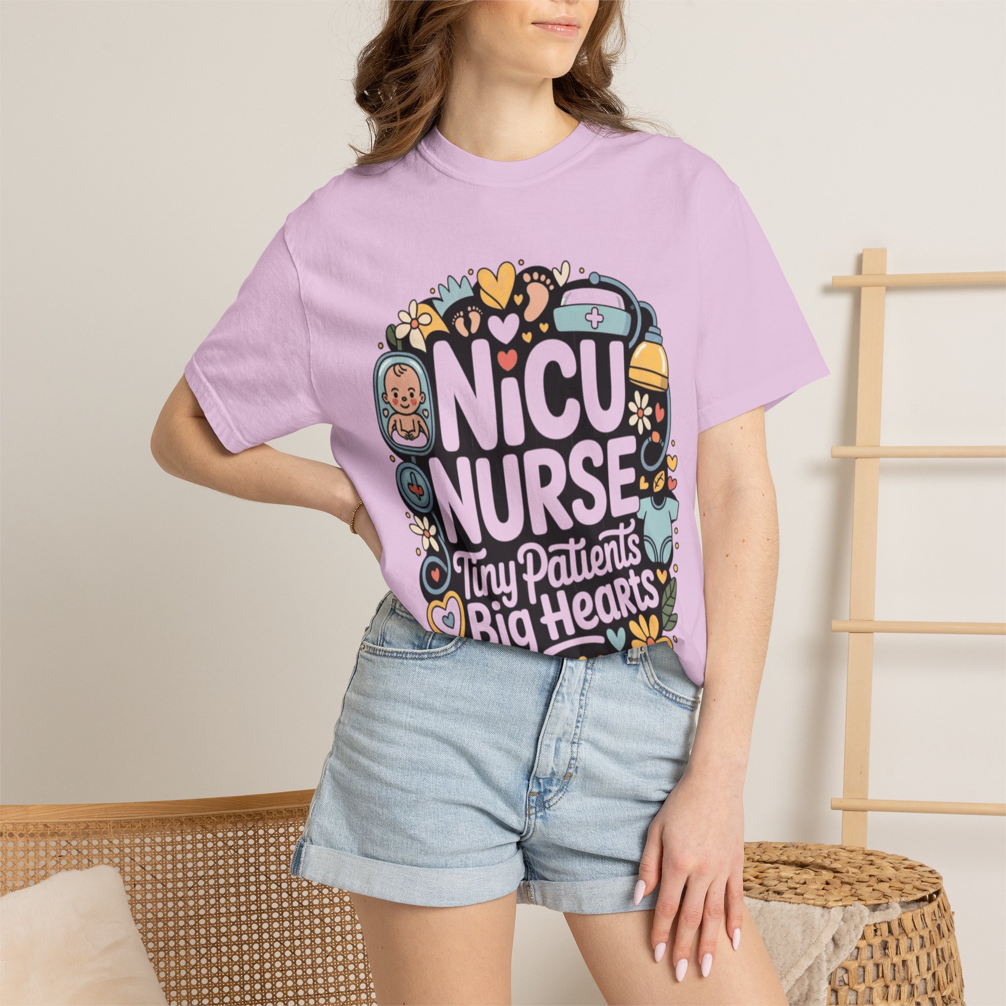 NICU Nurse T-Shirt — "Tiny Patients, Big Hearts" Cute Neonatal Nurse Tee - Image 12