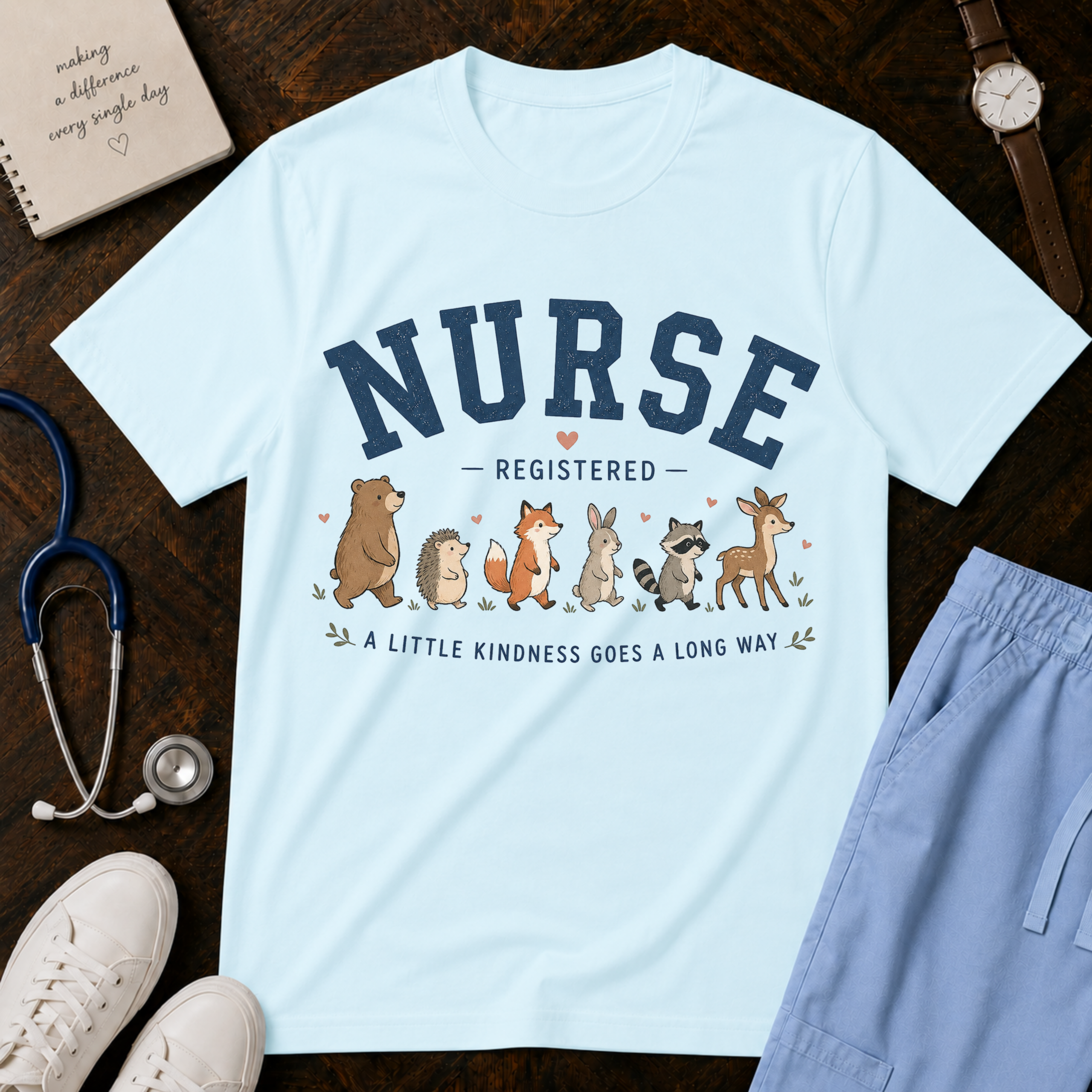 Nurse Appreciation Tee with Animals - Unisex T-shirt