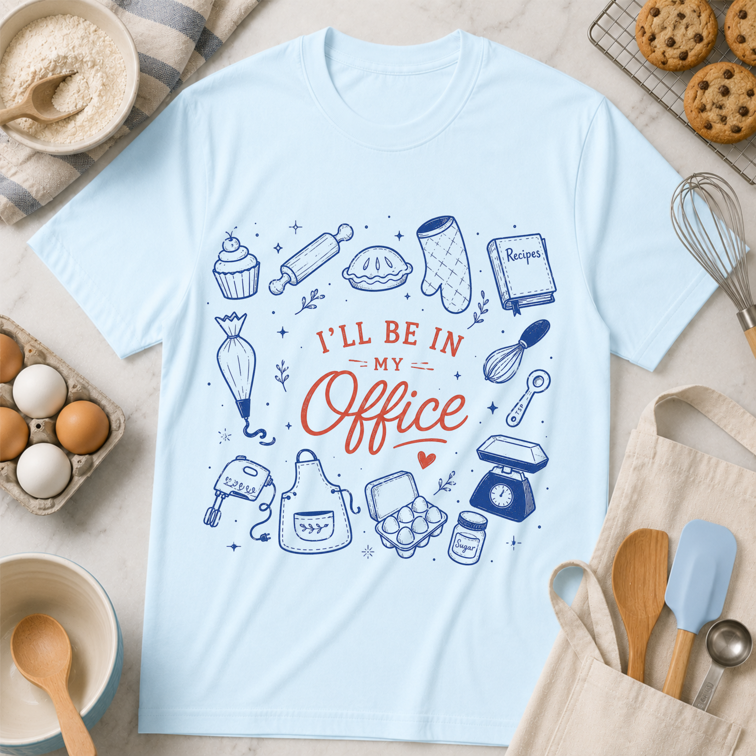 Funny Baking Shirt - Ill Be In My Office Comfort Colors Graphic Tee