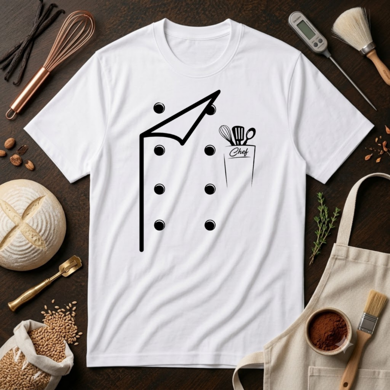 Chef uniform shirt, line cook shirt, kitchen staff tee, Many Colours