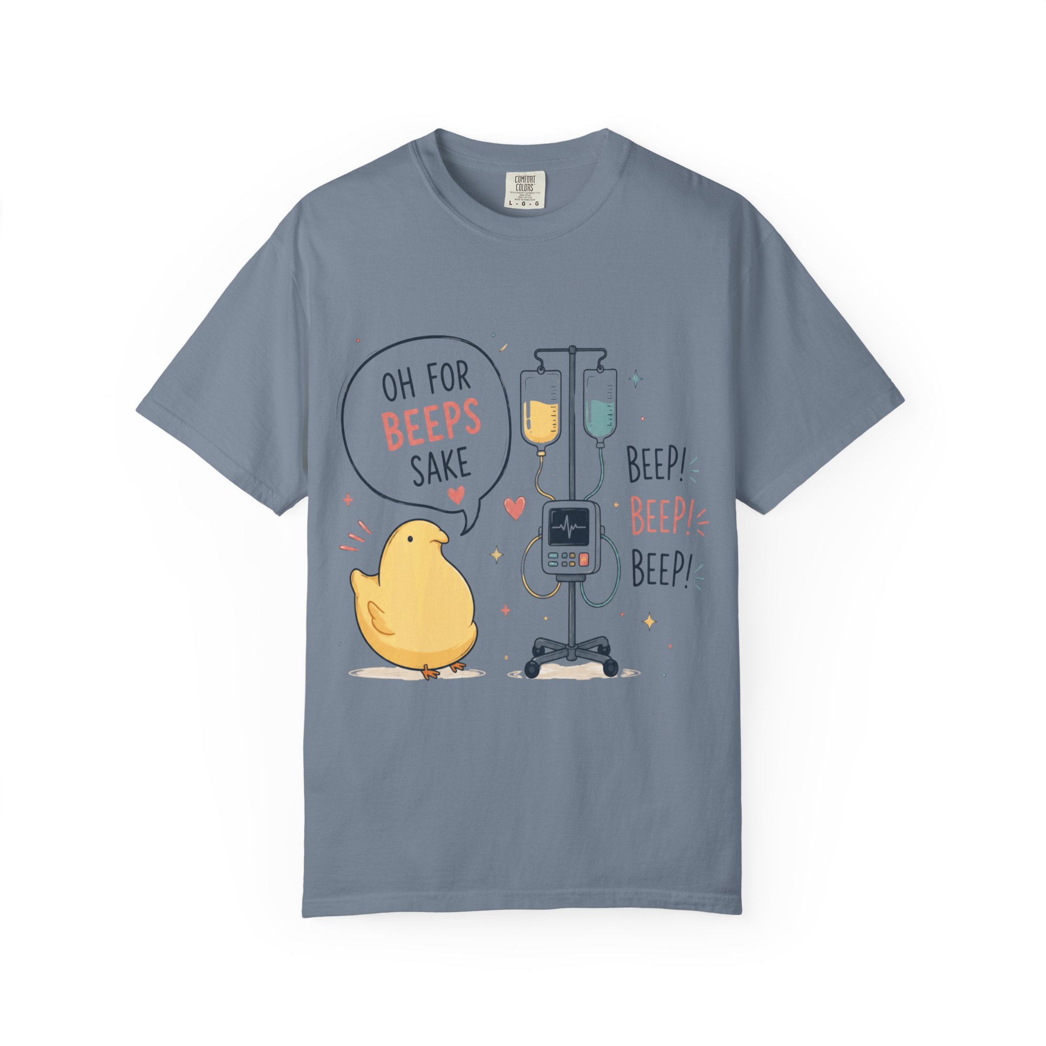 Oh for Beeps Sake: Cute Cartoon Chick with Medical Equipment Pun, Whimsical Healthcare Humor Illustration - Image 12