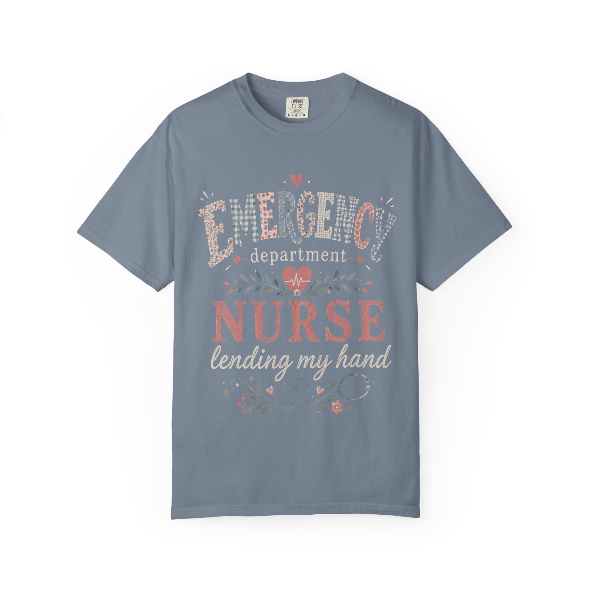 Emergency Department Nurse Shirt - Botanical Floral ER Comfort Colors Graphic Tee - Image 9