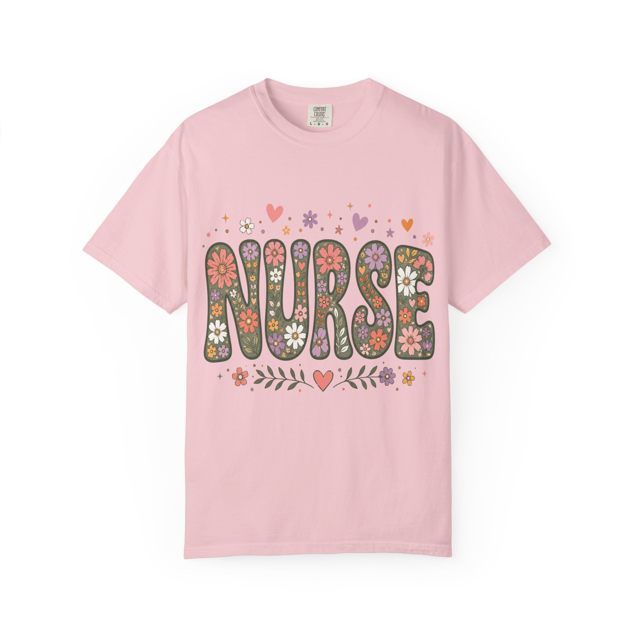 Floral Nurse T-Shirt - Nurse Graduation Gift and RN Appreciation Tee - Image 15