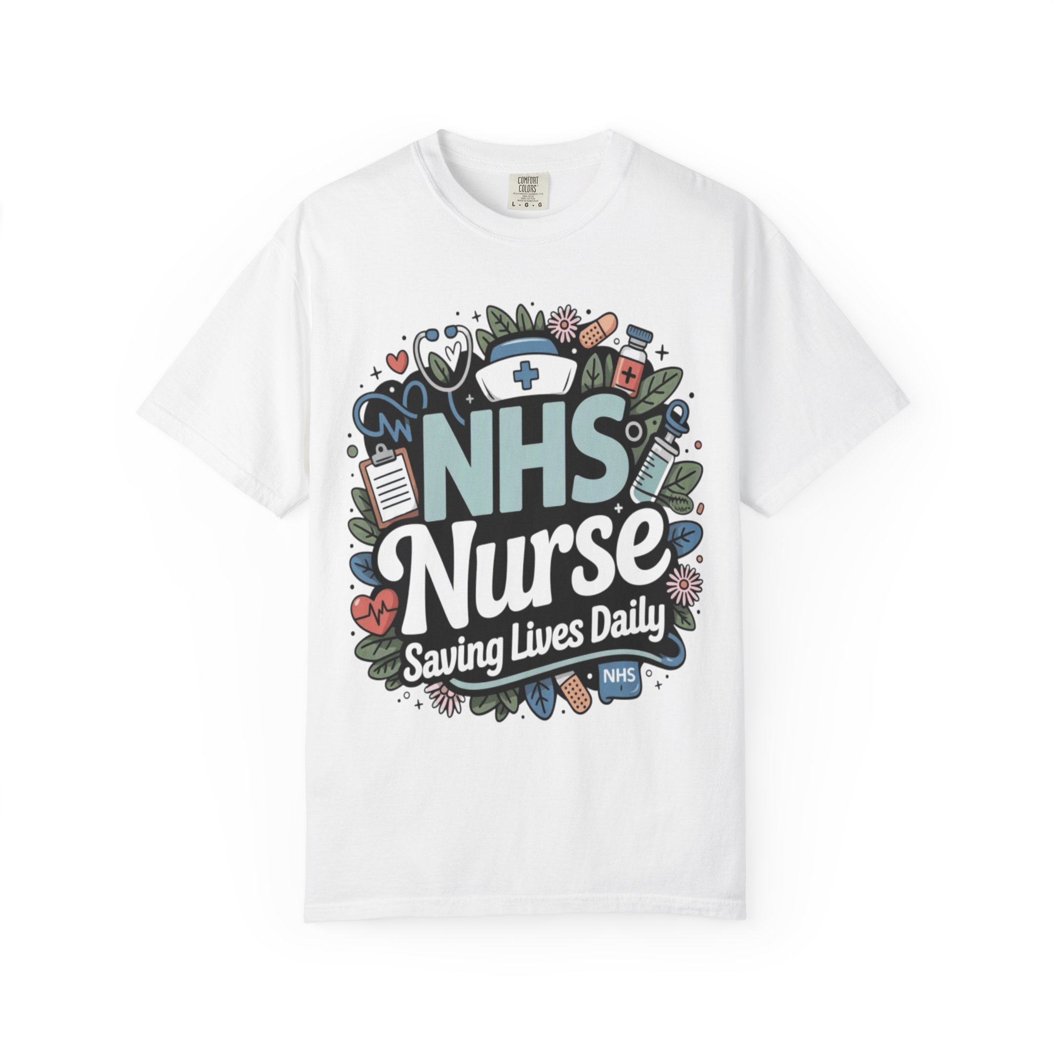 NHS Nurse "Saving Lives Daily" T-Shirt - Image 2