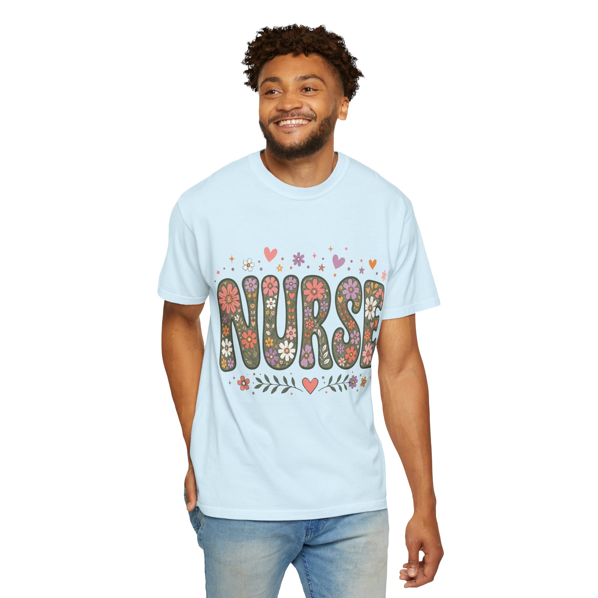 Floral Nurse T-Shirt - Nurse Graduation Gift and RN Appreciation Tee - Image 10