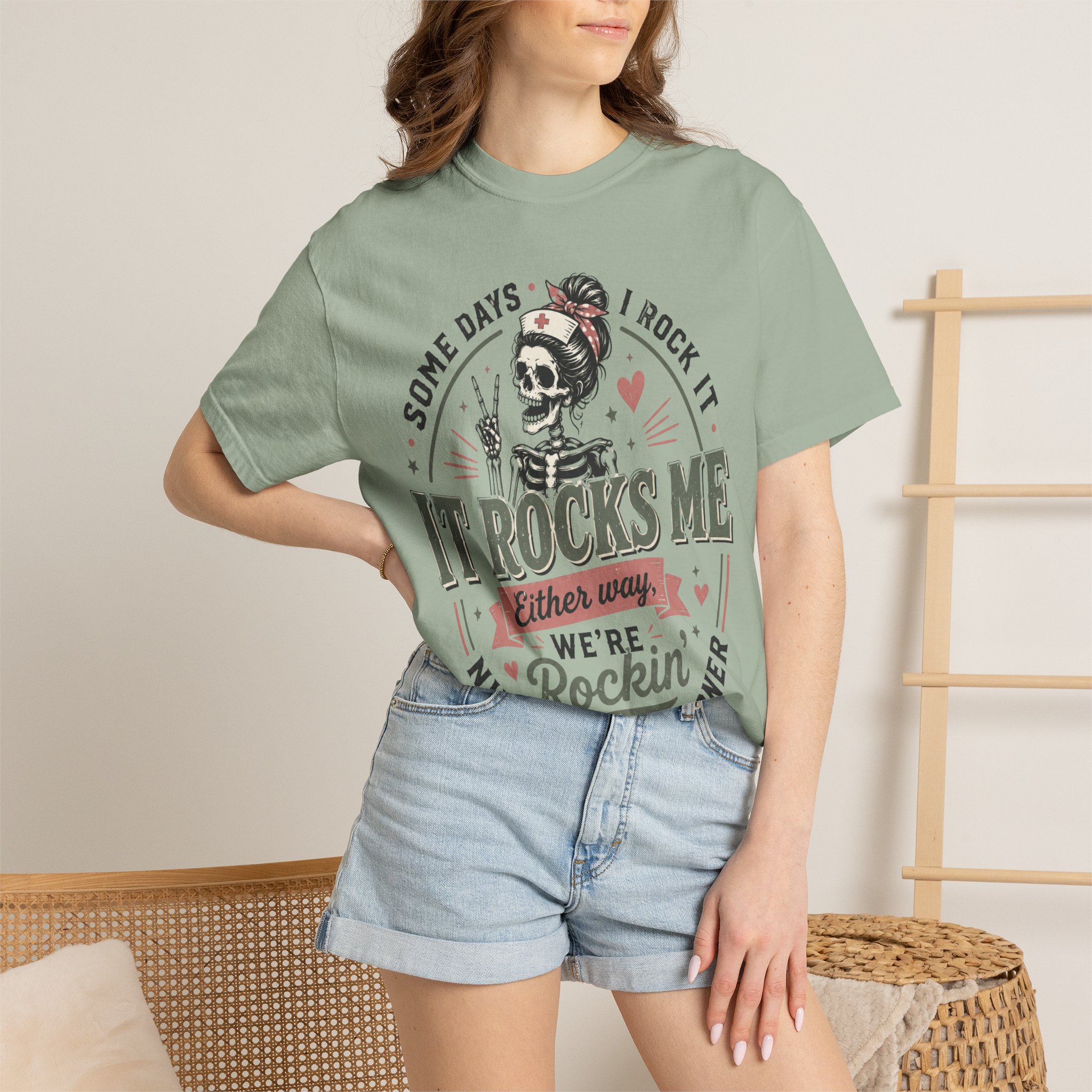 Some Days I Rock It Nurse Practitioner Shirt, Funny NP T-Shirt, Nurse Practitioner Gift, Skeleton Nurse Tee, Healthcare Worker Graphic Shirt - Image 13