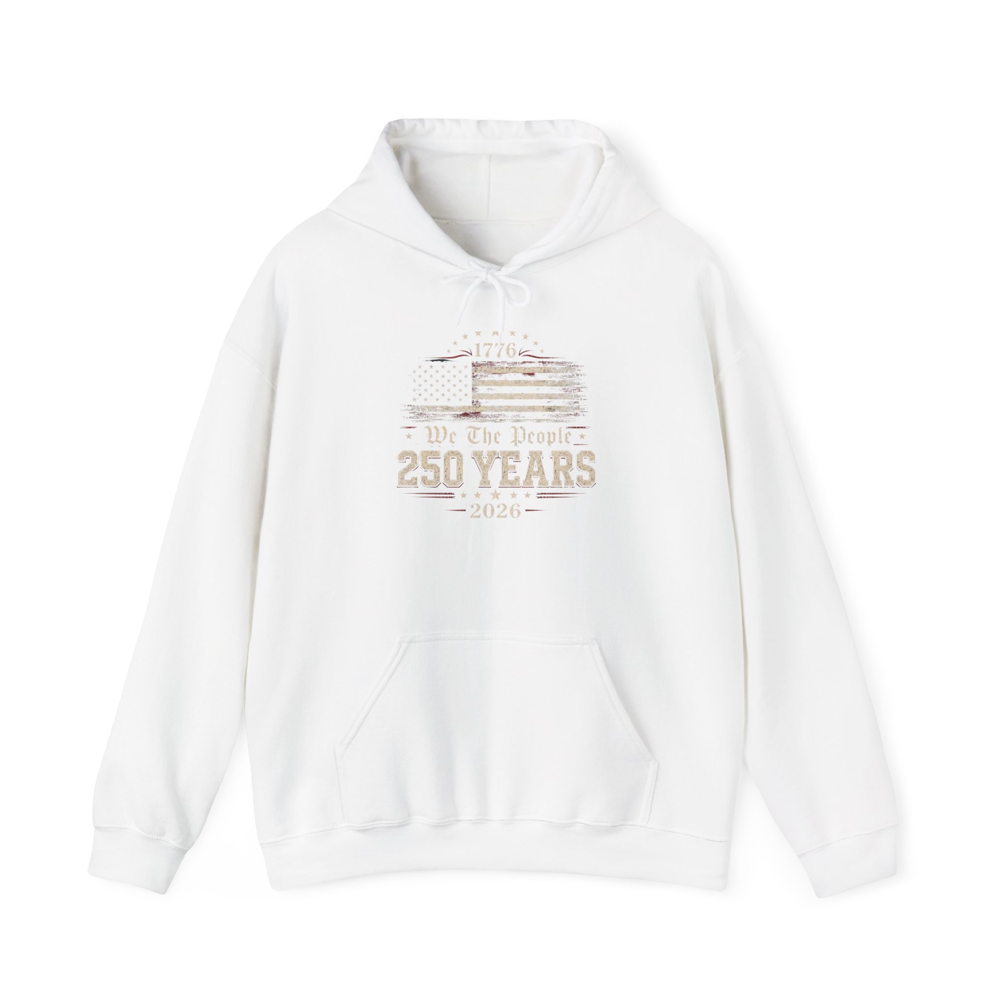 250 Years American Flag Hoodie – Vintage Independence Day Patriotic Sweatshirt - Image 2