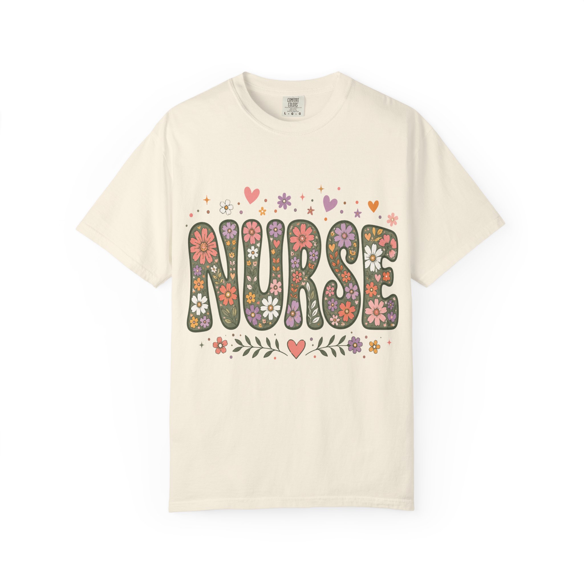 Floral Nurse T-Shirt - Nurse Graduation Gift and RN Appreciation Tee - Image 6
