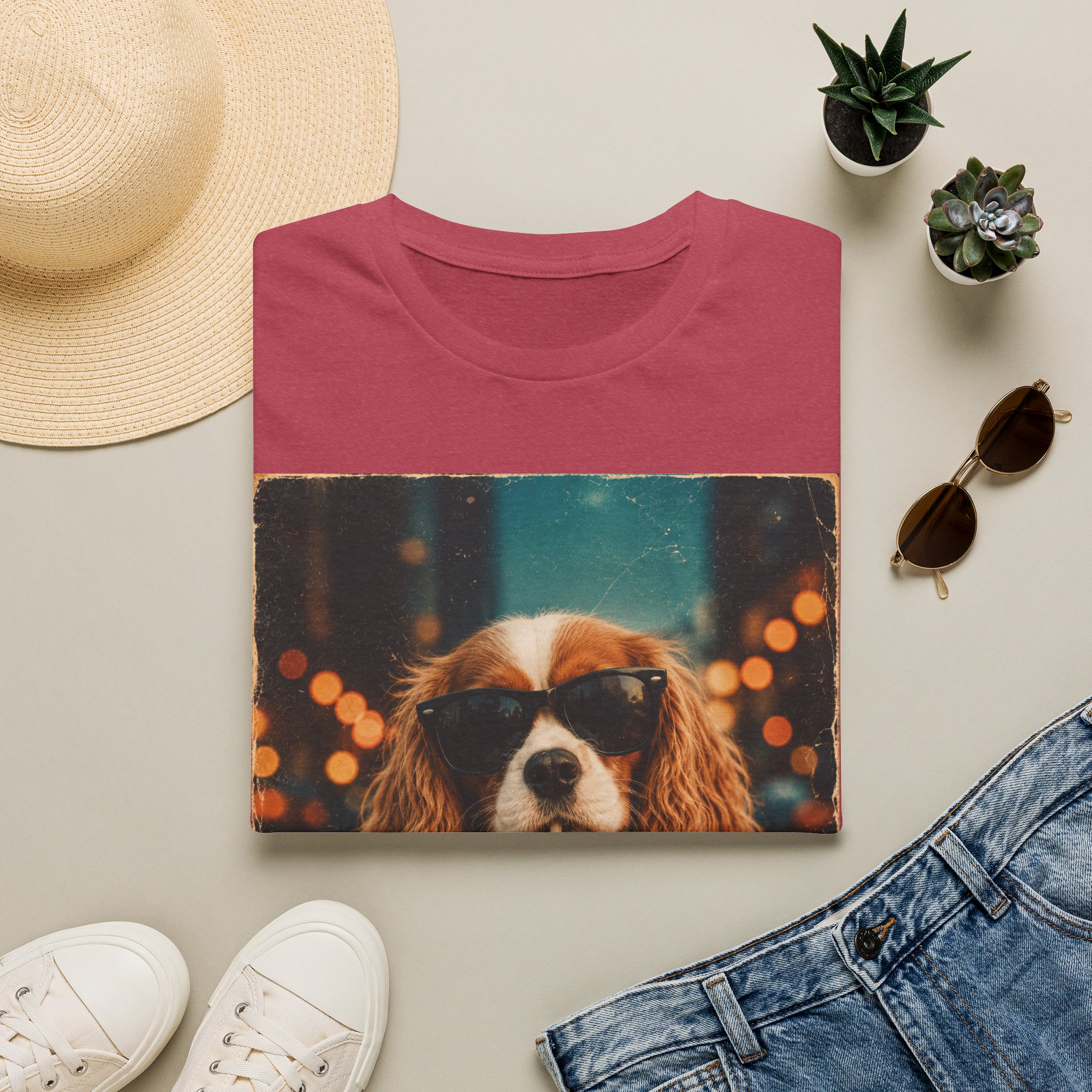 King Charles Spaniel Shirt | Cute Pup Sipping a Straw Graphic Tee - Image 37